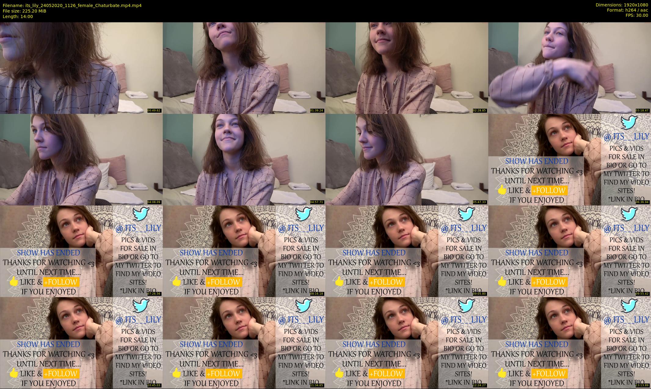 its_lily — 14 minute Chaturbate female cam show recording, 1080p, May 24, 2020