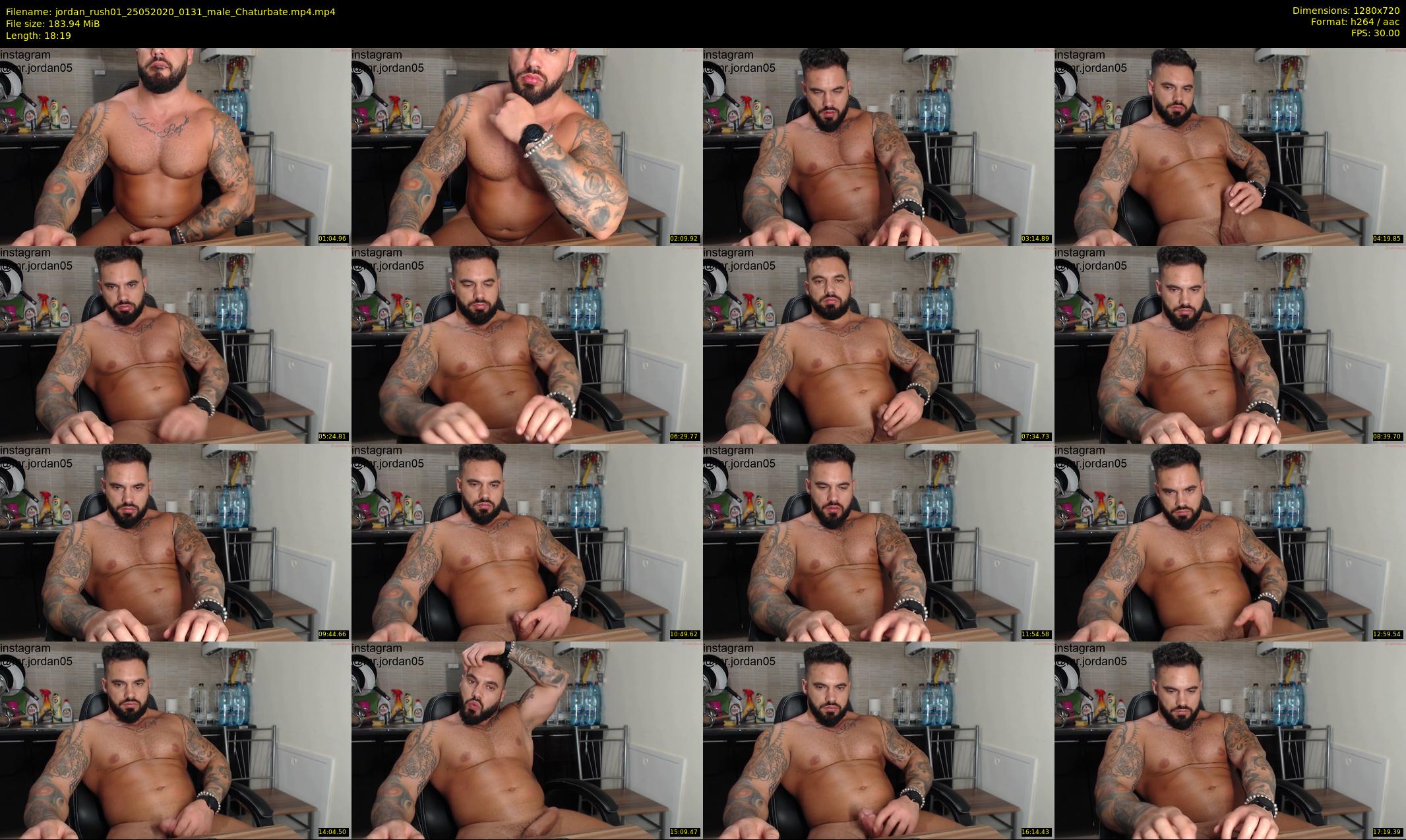 jordan_rush01 — 19 minute Chaturbate male cam show recording, 720p, May 25, 2020