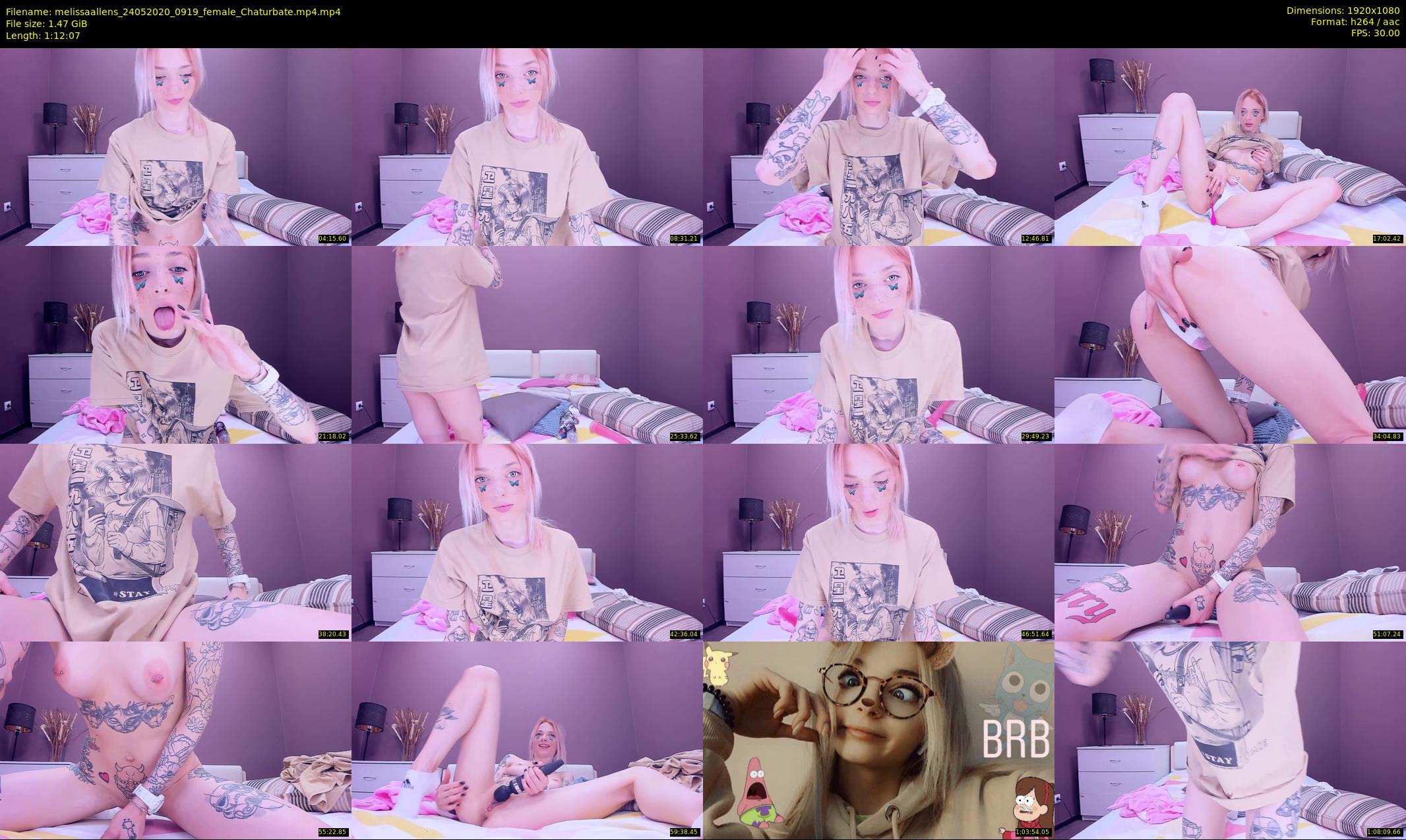 melissaallens — 73 minute Chaturbate female cam show recording, 1080p, May 24, 2020