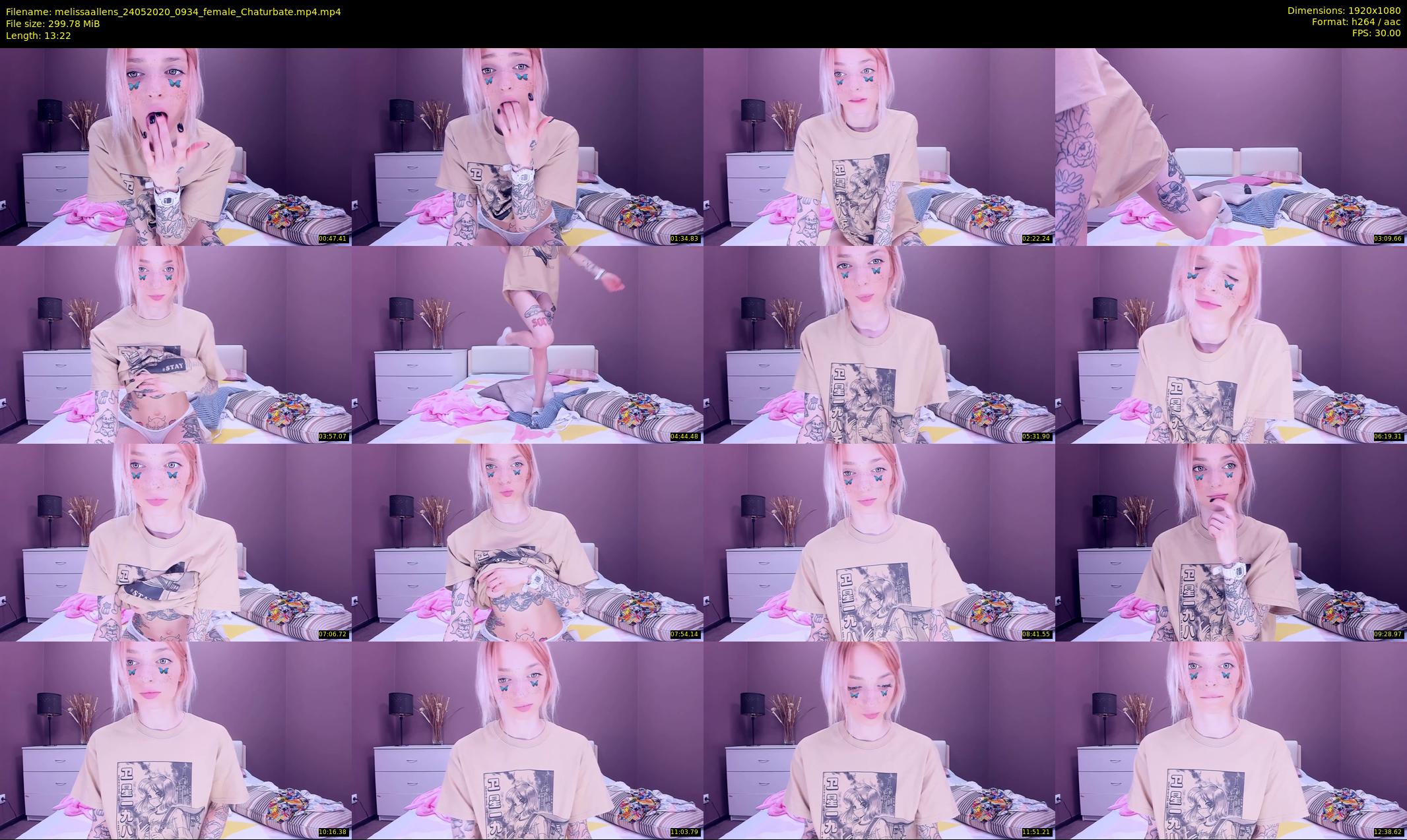 melissaallens — 14 minute Chaturbate female cam show recording, 1080p, May 24, 2020
