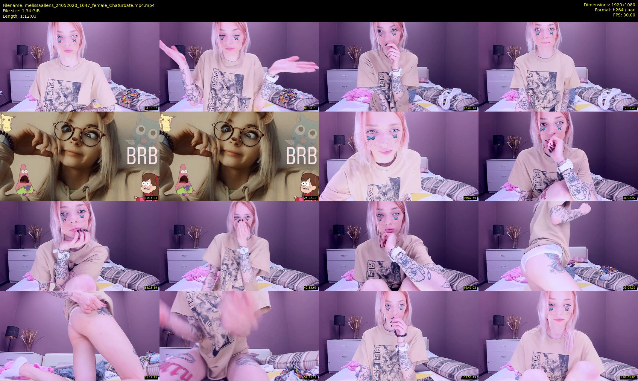 melissaallens — 73 minute Chaturbate female cam show recording, 1080p, May 24, 2020