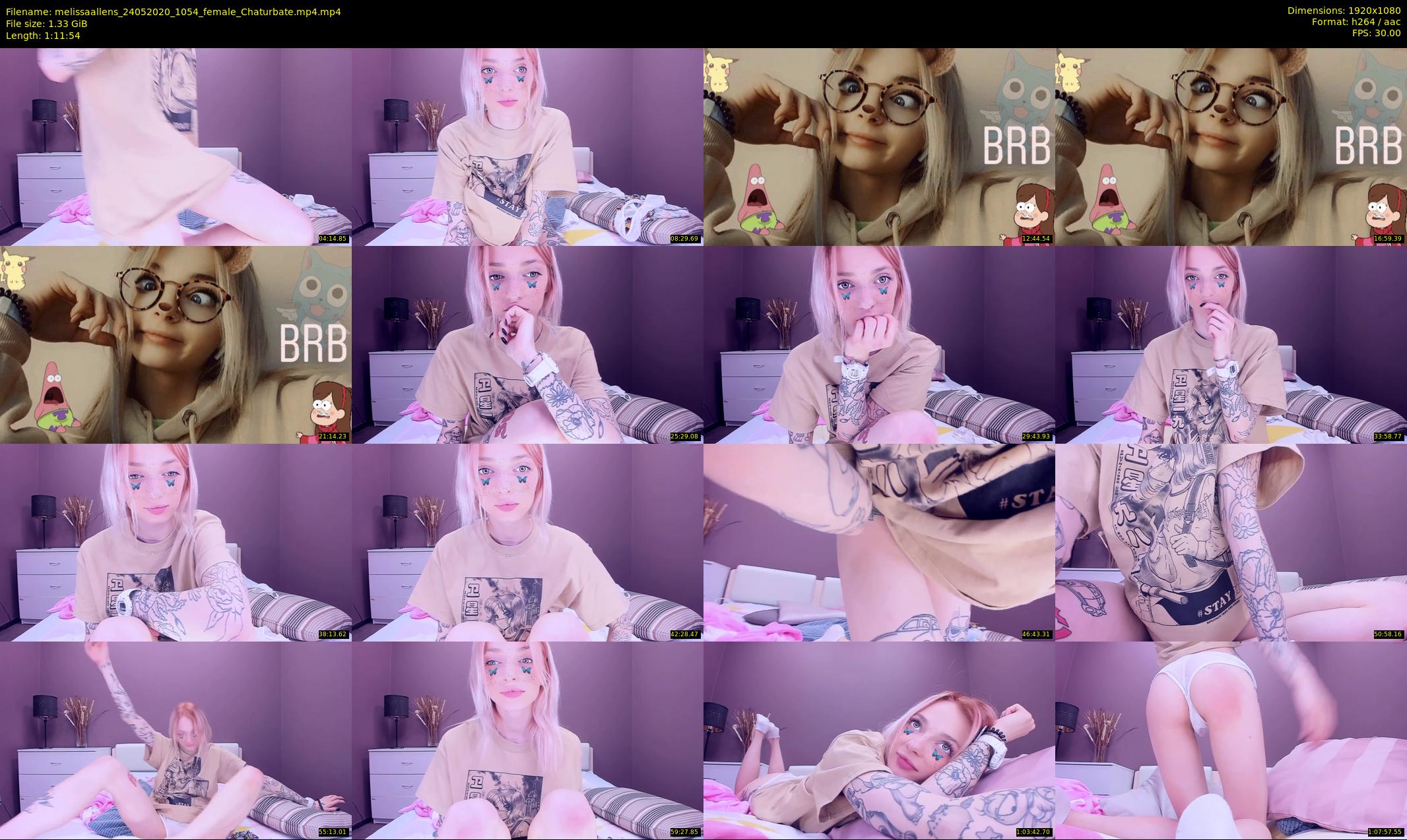 melissaallens — 72 minute Chaturbate female cam show recording, 1080p, May 24, 2020