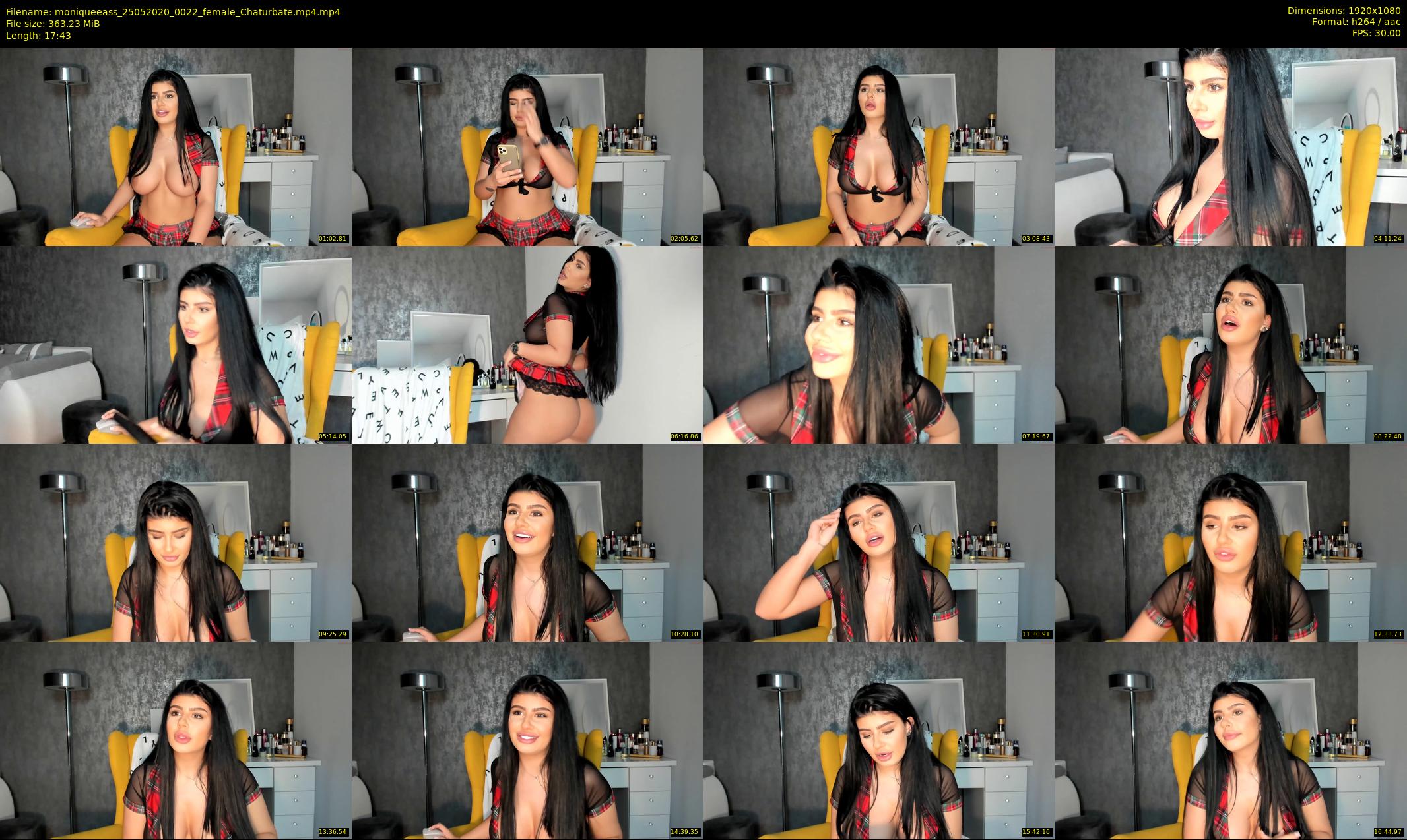 moniqueeass — 18 minute Chaturbate female cam show recording, 1080p, May 25, 2020