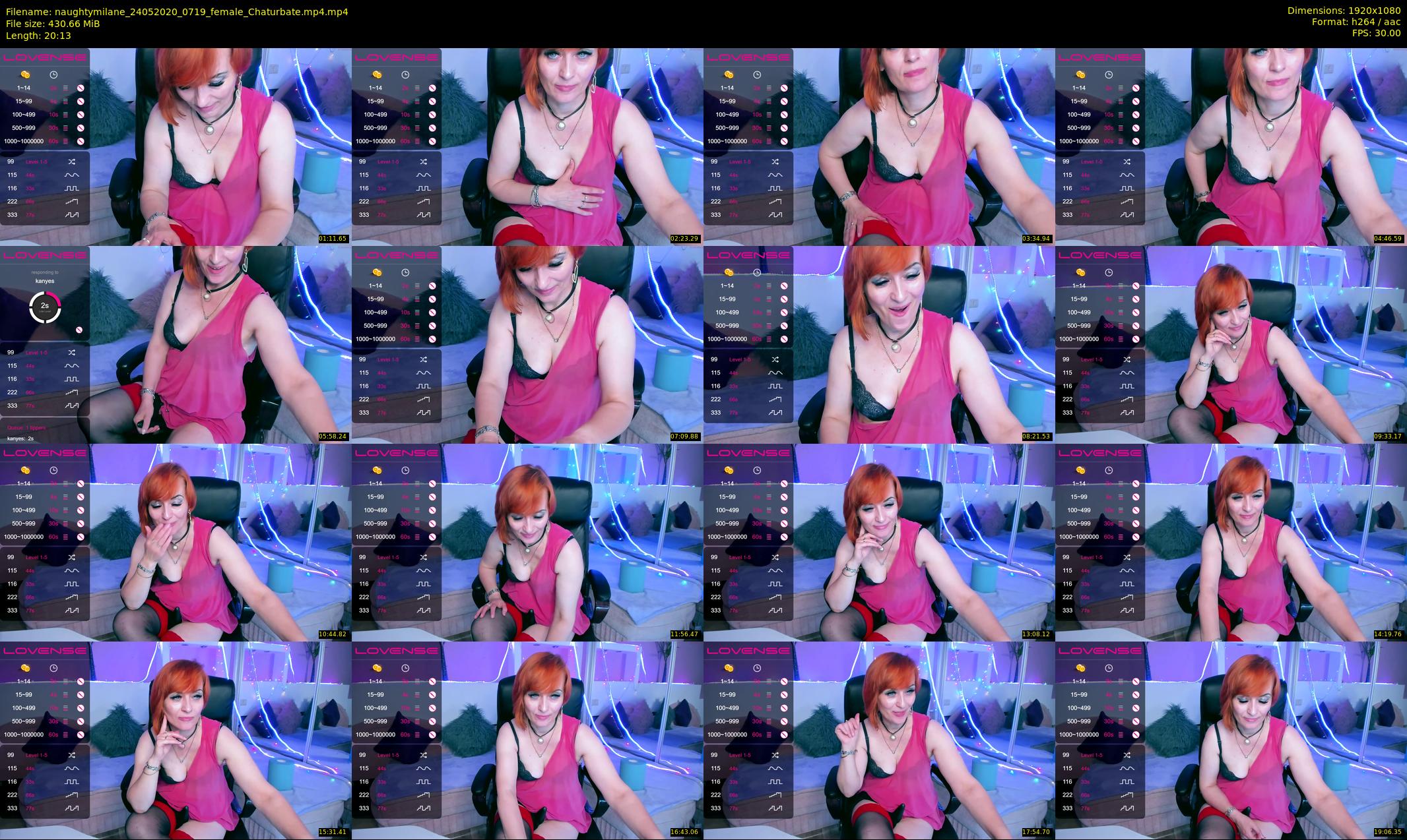 naughtymilane — 21 minute Chaturbate female cam show recording, 1080p, May 24, 2020