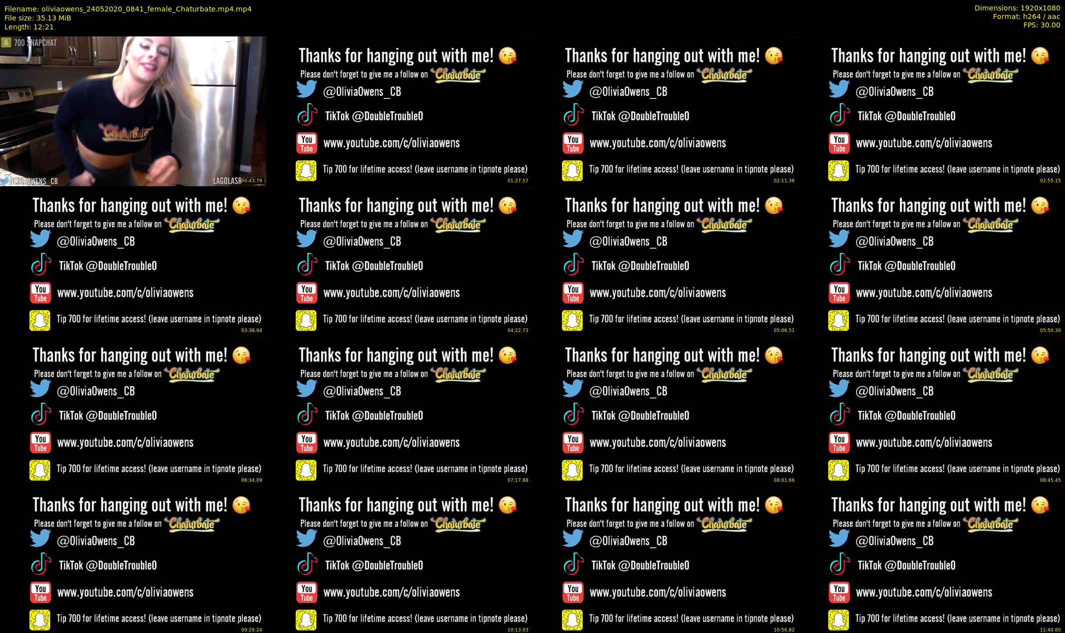 oliviaowens — 13 minute Chaturbate female cam show recording, 1080p, May 24, 2020