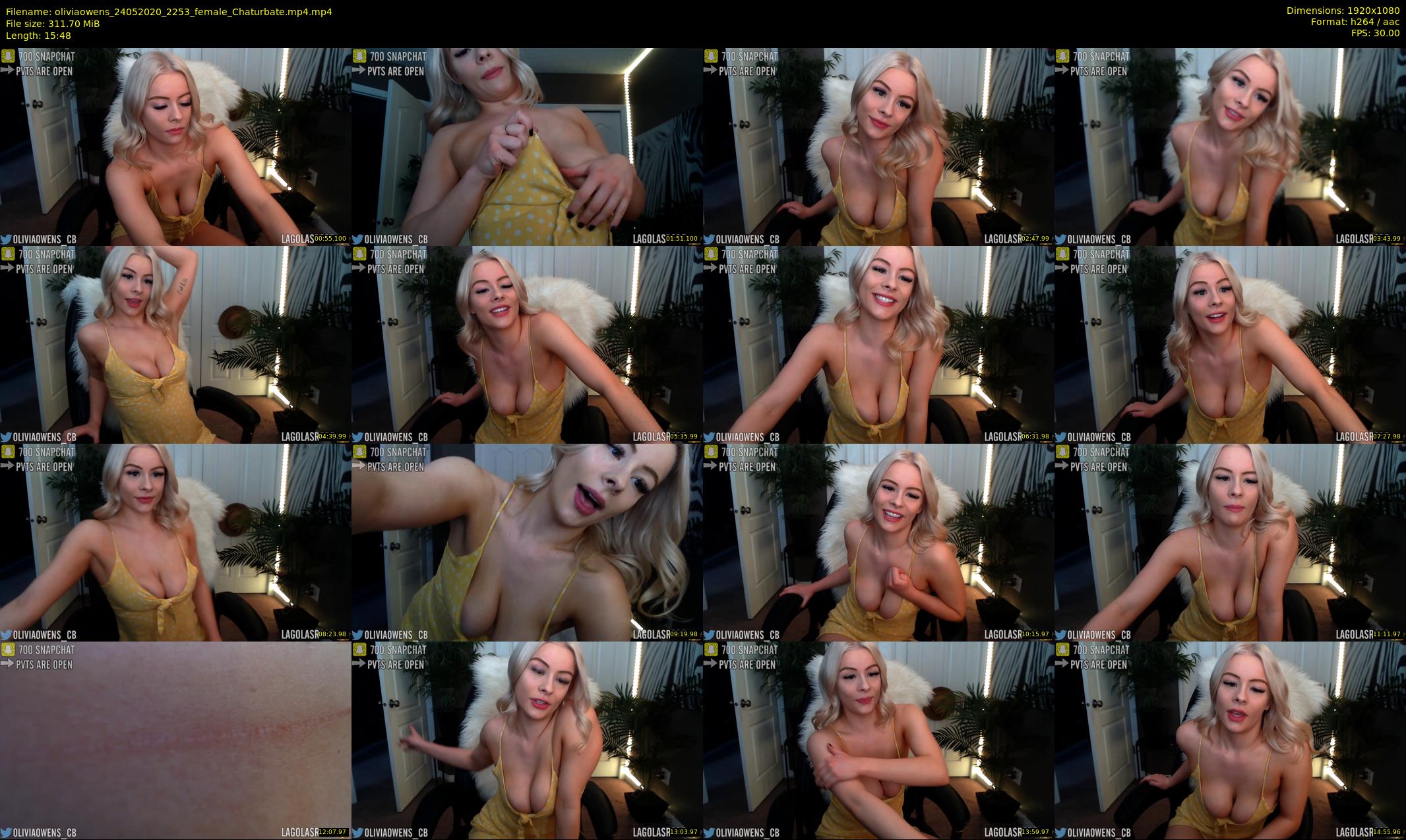 oliviaowens — 16 minute Chaturbate female cam show recording, 1080p, May 24, 2020