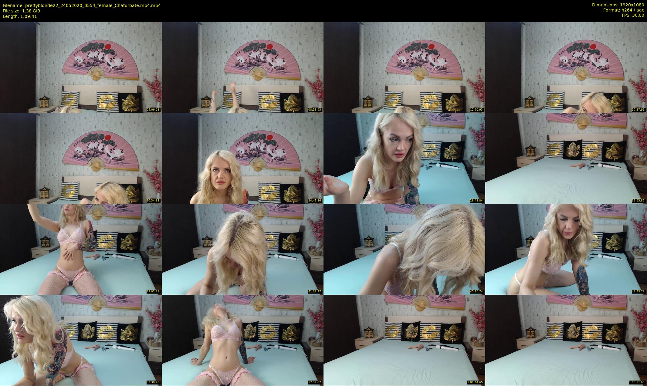prettyblonde22 — 70 minute Chaturbate female cam show recording, 1080p, May 24, 2020