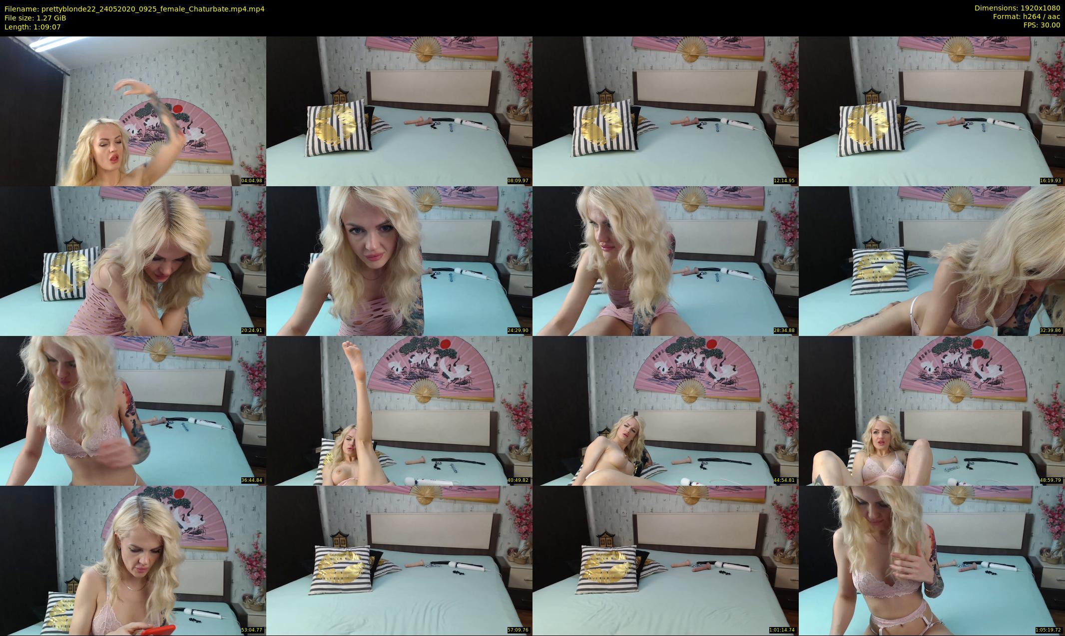 prettyblonde22 — 70 minute Chaturbate female cam show recording, 1080p, May 24, 2020