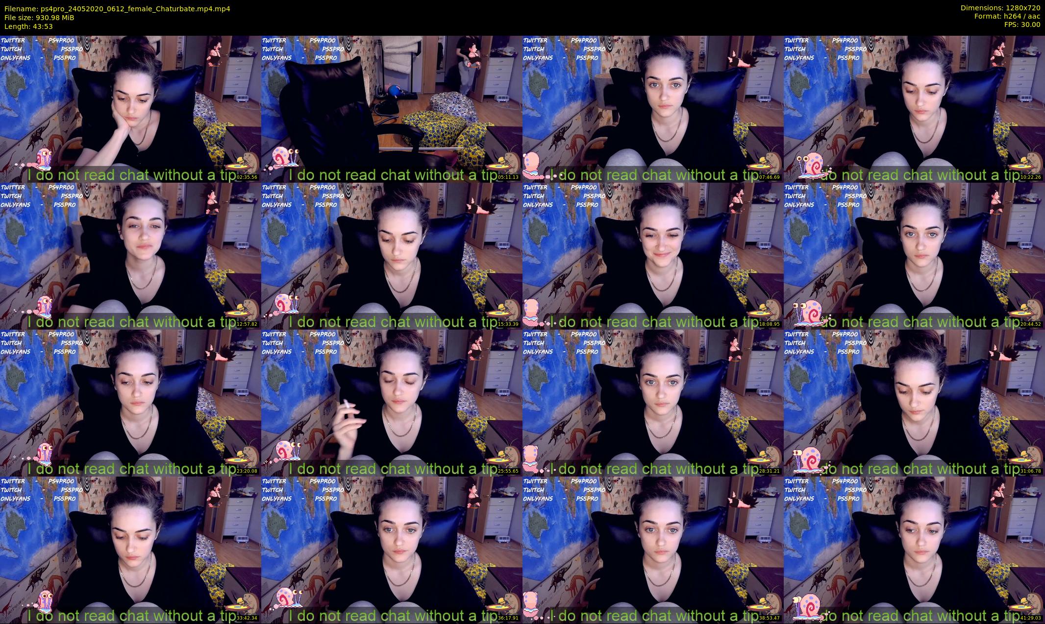ps4pro — 44 minute Chaturbate female cam show recording, 720p, May 24, 2020
