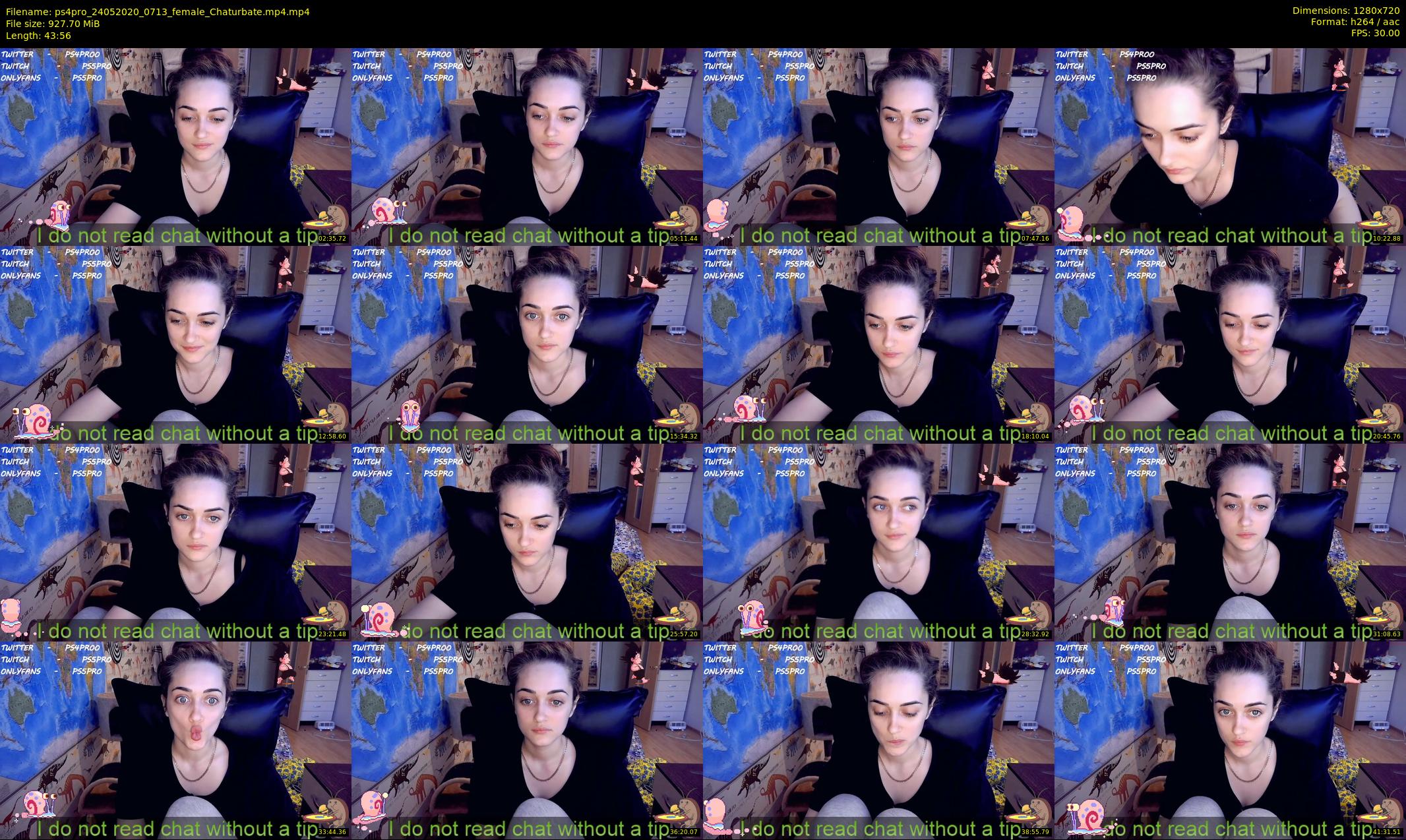 ps4pro — 44 minute Chaturbate female cam show recording, 720p, May 24, 2020