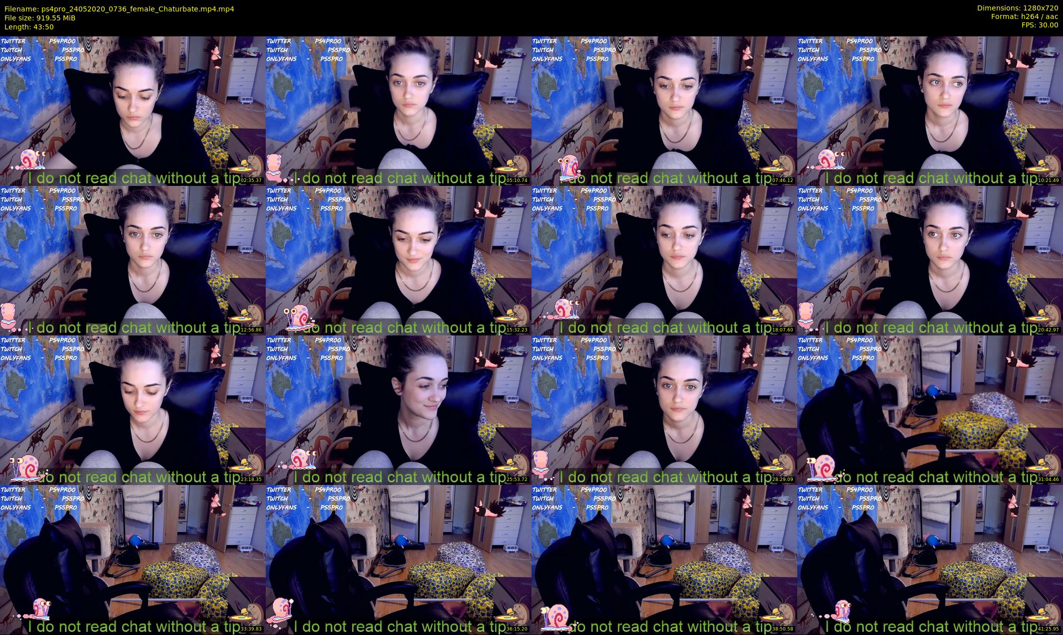 ps4pro — 44 minute Chaturbate female cam show recording, 720p, May 24, 2020