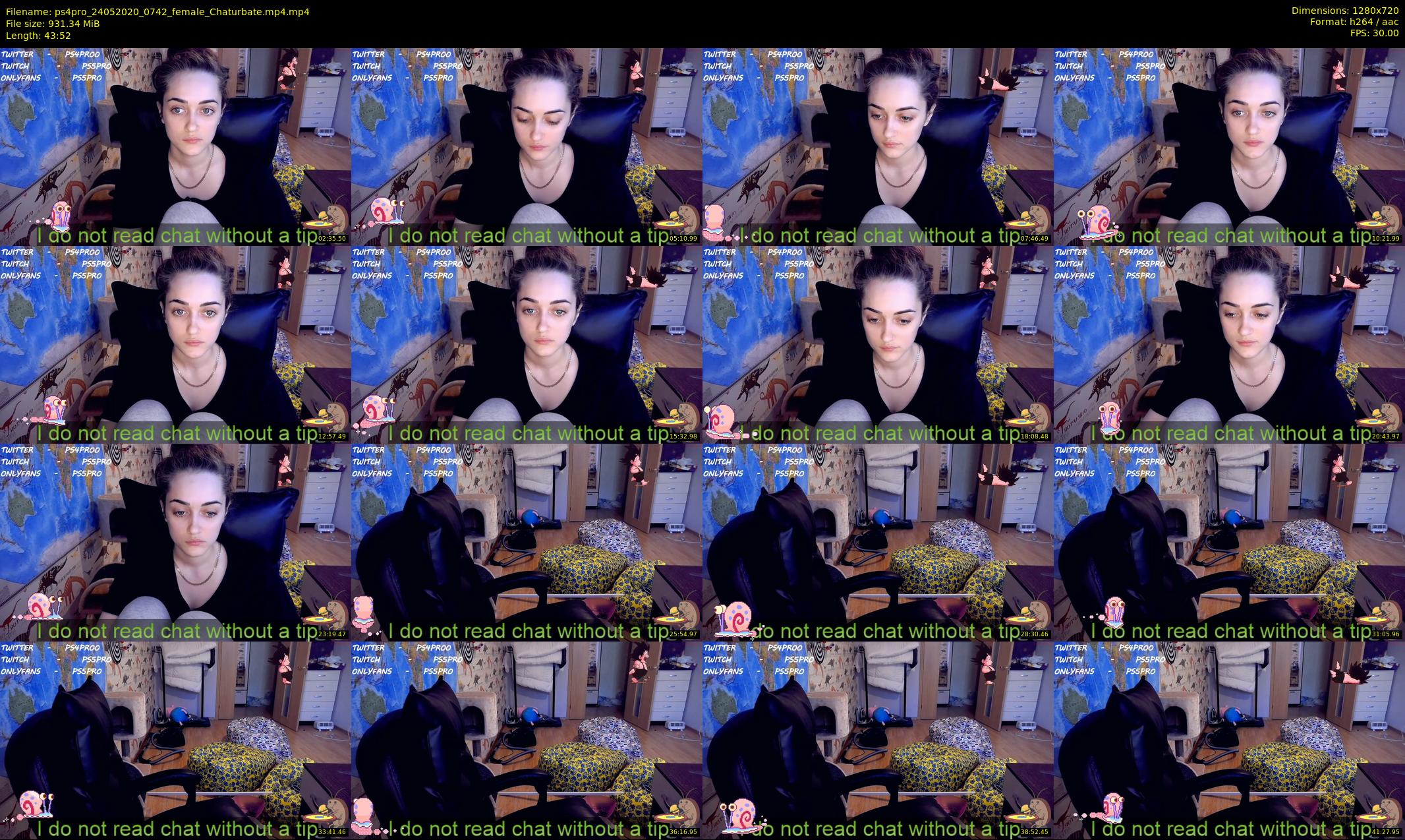ps4pro — 44 minute Chaturbate female cam show recording, 720p, May 24, 2020