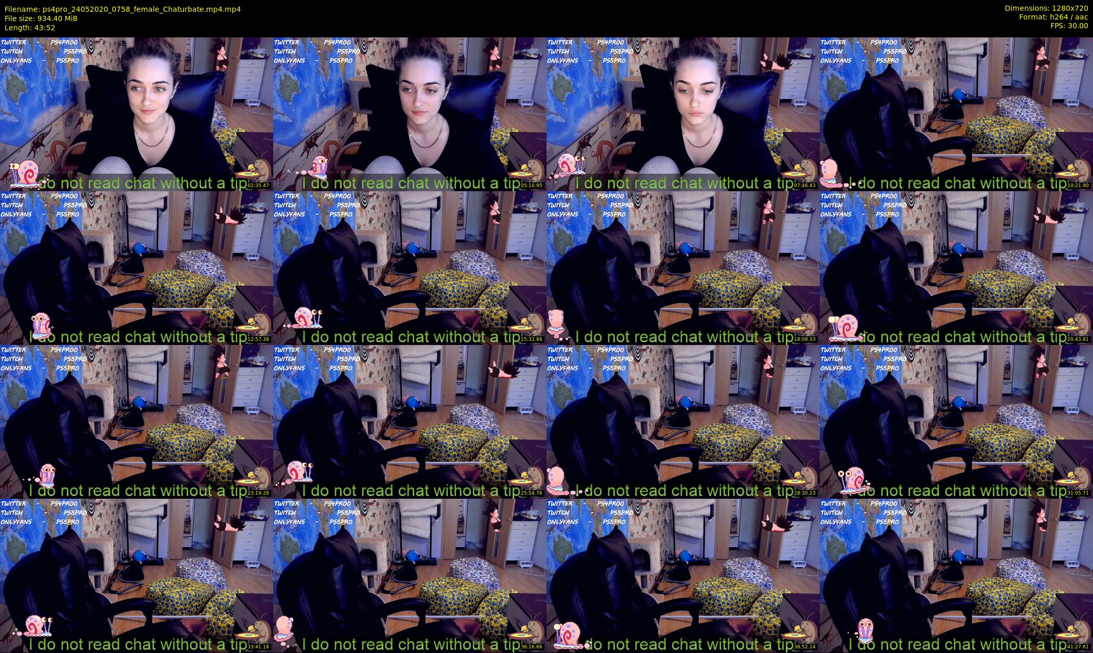 ps4pro — 44 minute Chaturbate female cam show recording, 720p, May 24, 2020