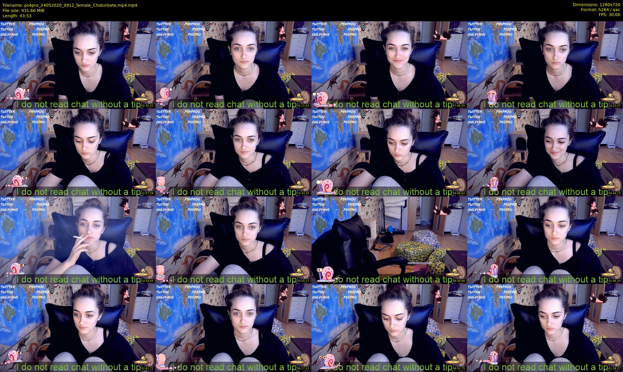 ps4pro — 44 minute Chaturbate female cam show recording, 720p, May 24, 2020