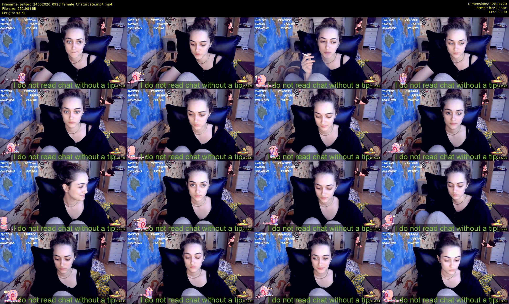 ps4pro — 44 minute Chaturbate female cam show recording, 720p, May 24, 2020