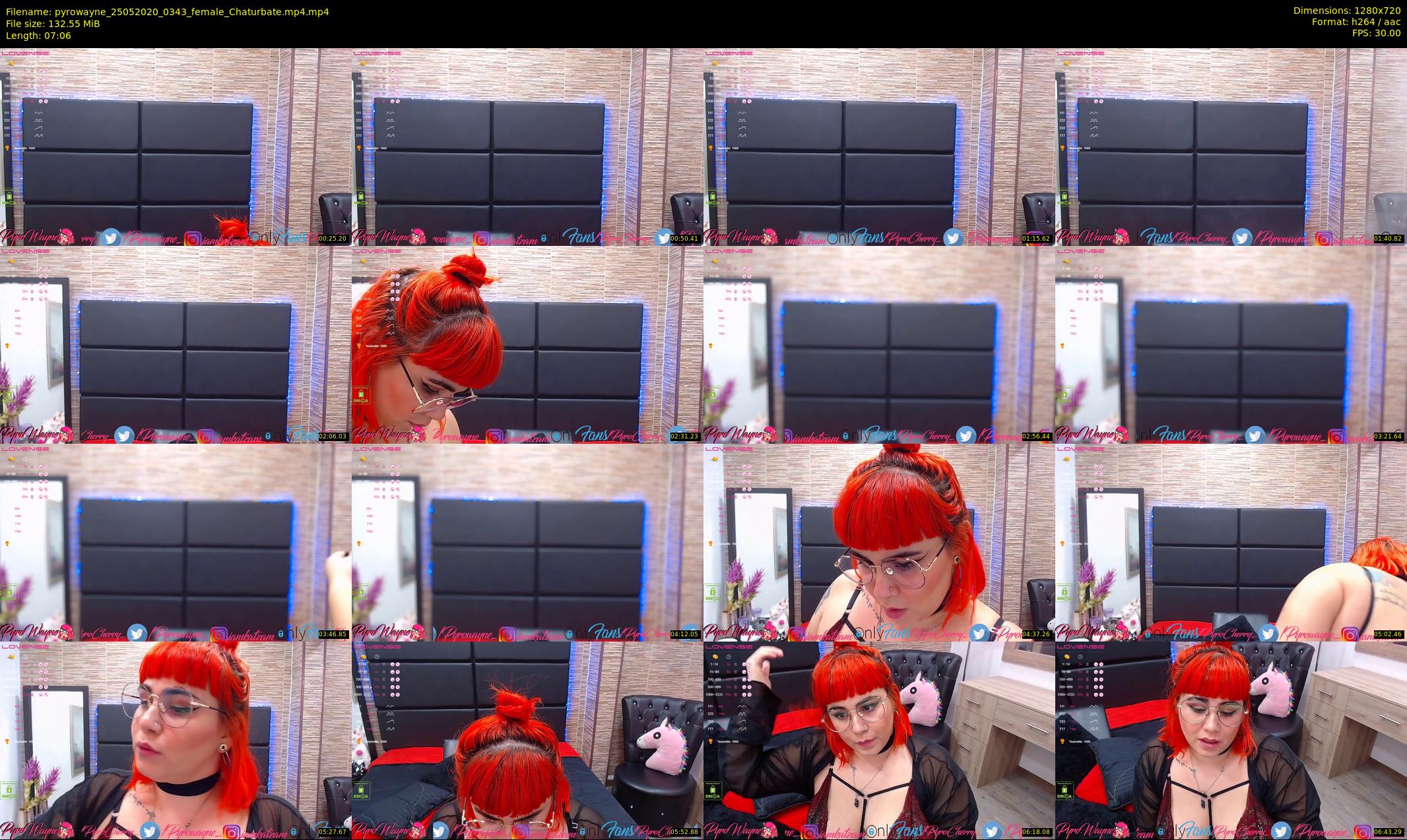 pyrowayne — 8 minute Chaturbate female cam show recording, 720p, May 25, 2020