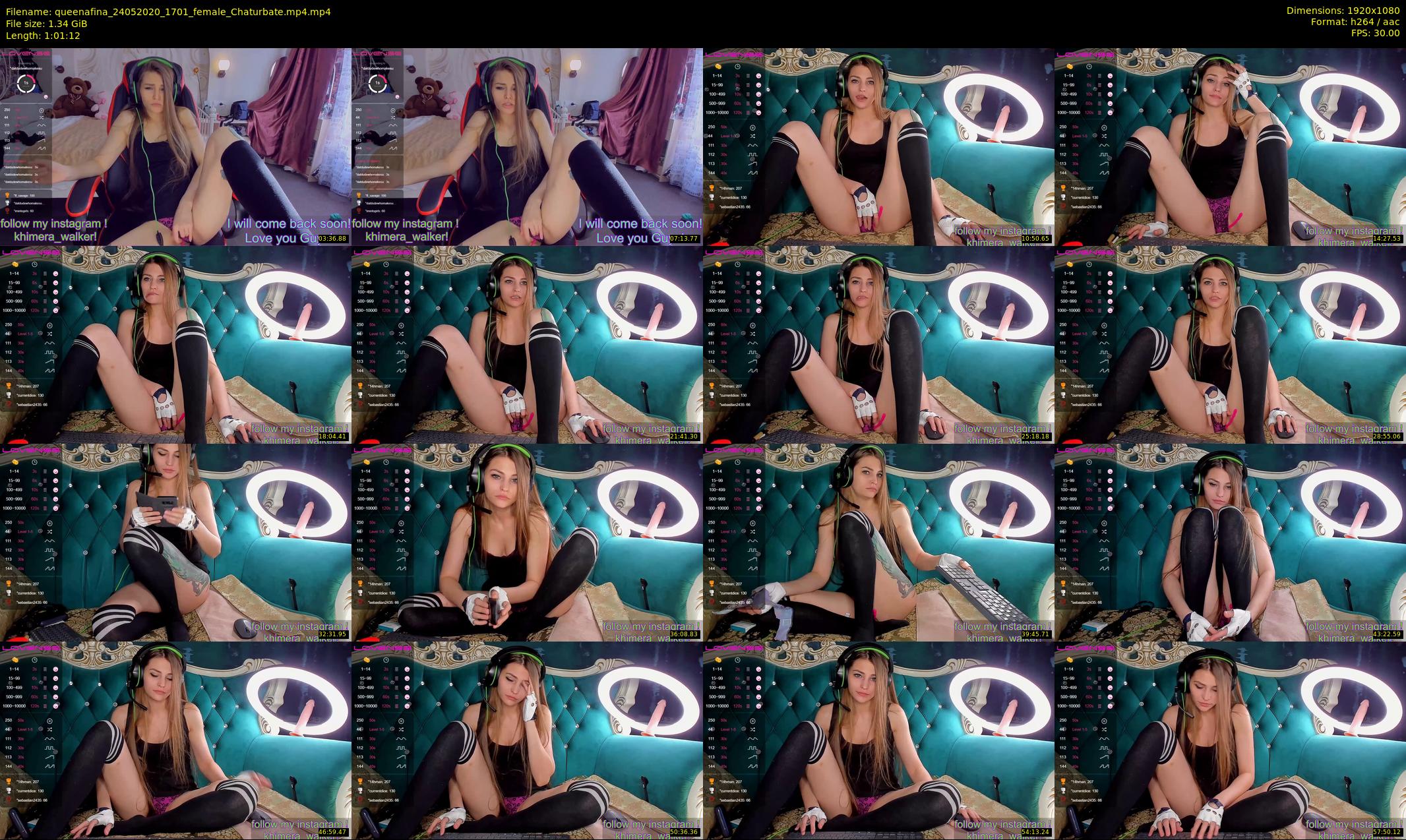 queenafina — 62 minute Chaturbate female cam show recording, 1080p, May 24, 2020