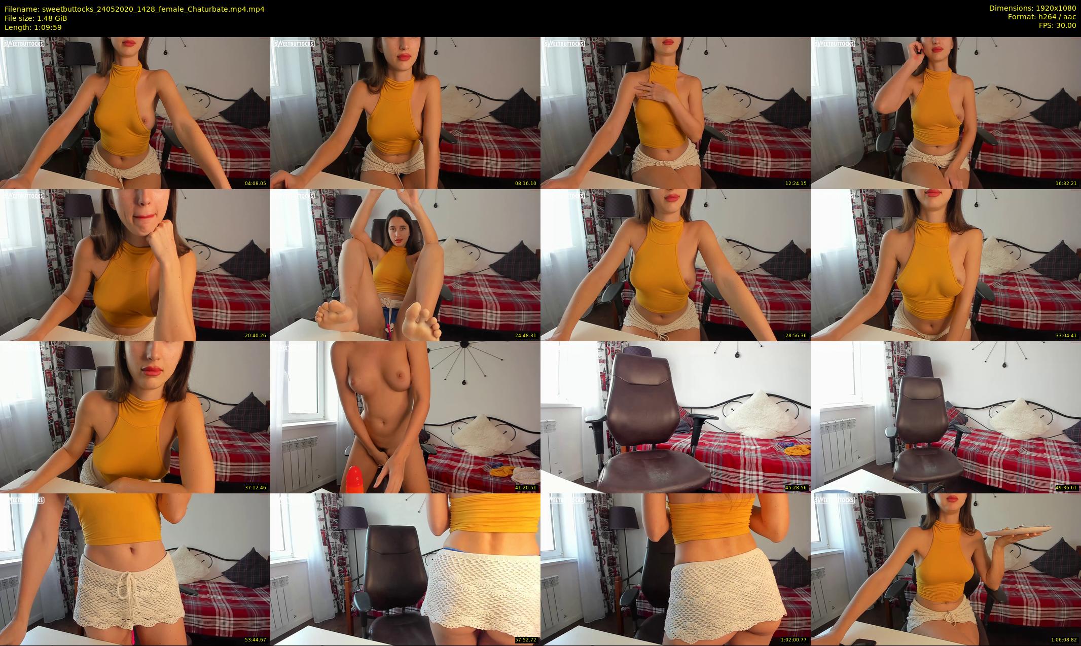 sweetbuttocks — 70 minute Chaturbate female cam show recording, 1080p, May 24, 2020