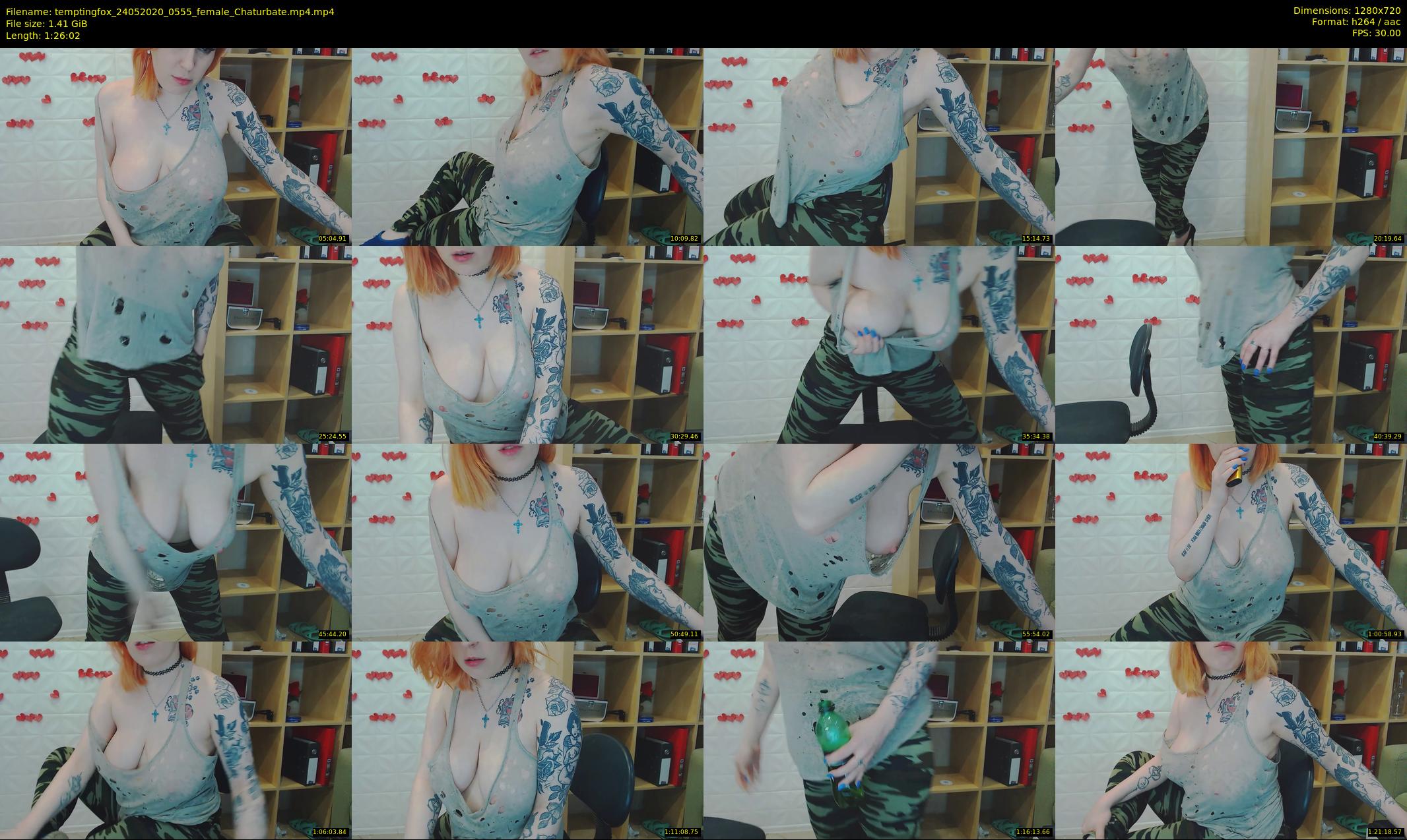 temptingfox — 87 minute Chaturbate female cam show recording, 720p, May 24, 2020