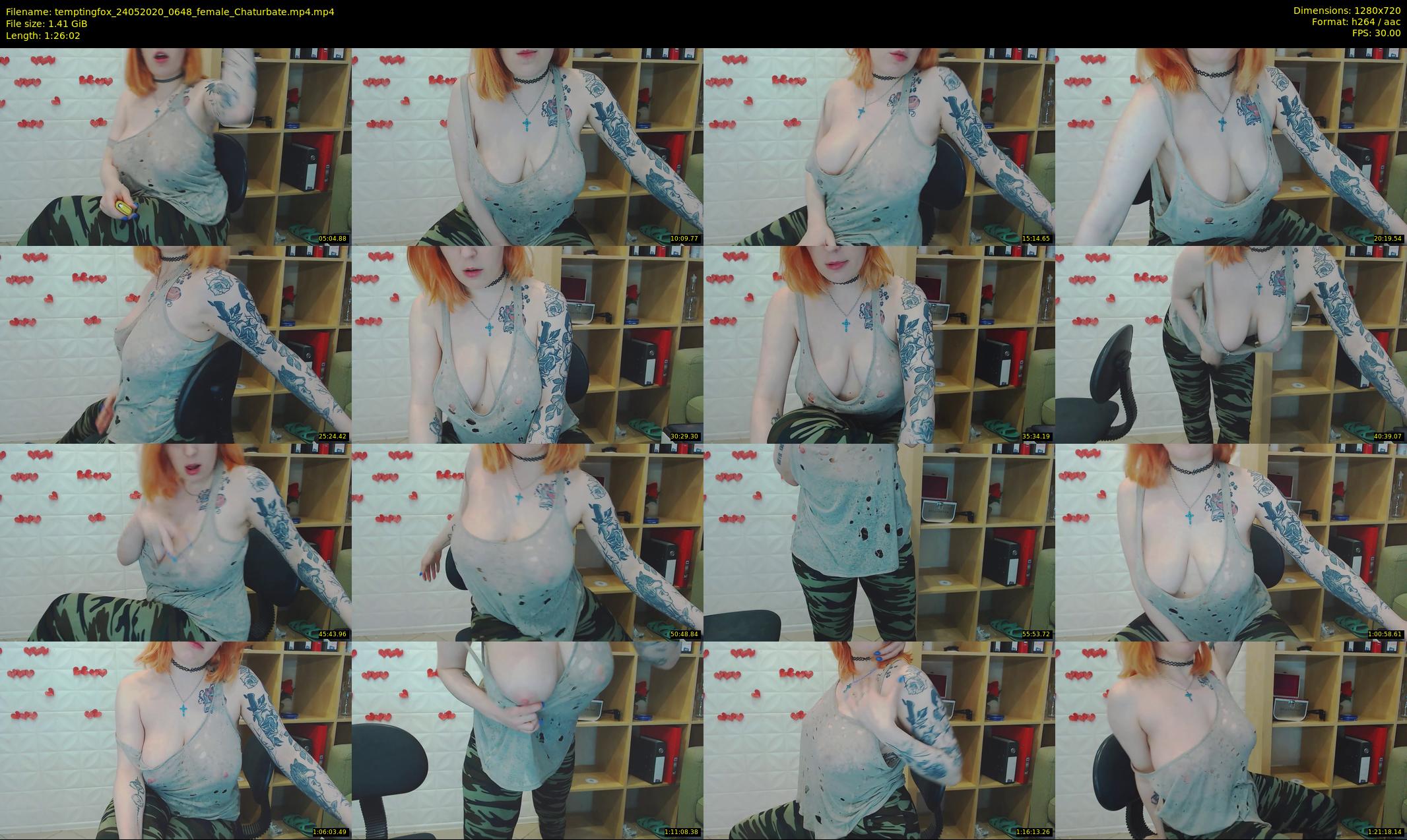 temptingfox — 87 minute Chaturbate female cam show recording, 720p, May 24, 2020