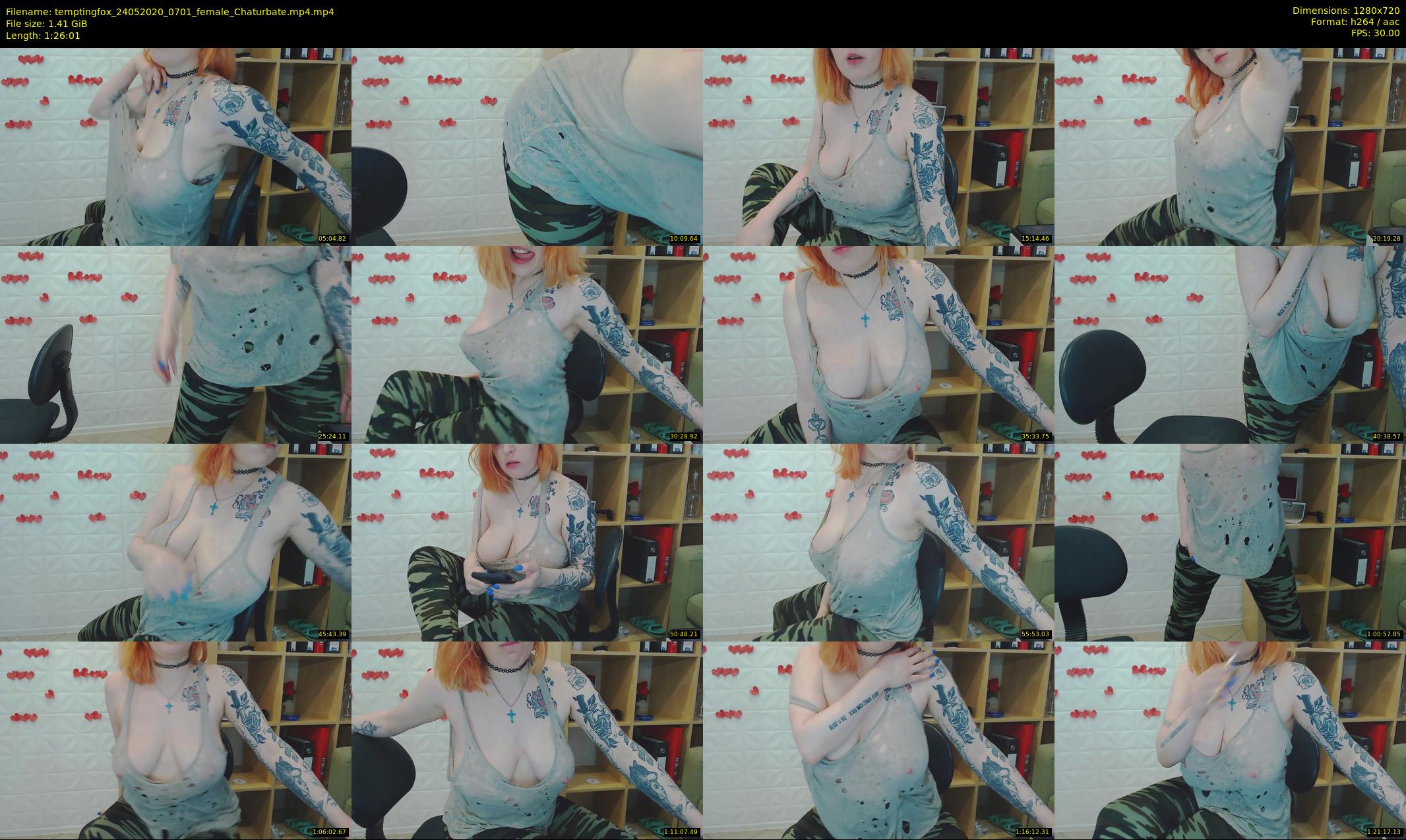 temptingfox — 87 minute Chaturbate female cam show recording, 720p, May 24, 2020