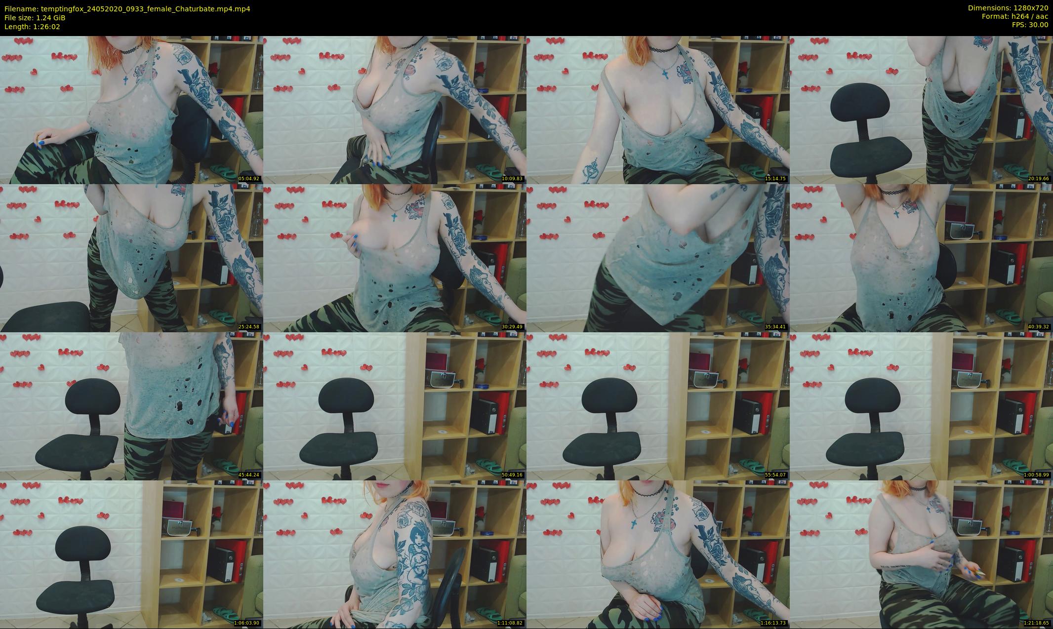 temptingfox — 87 minute Chaturbate female cam show recording, 720p, May 24, 2020