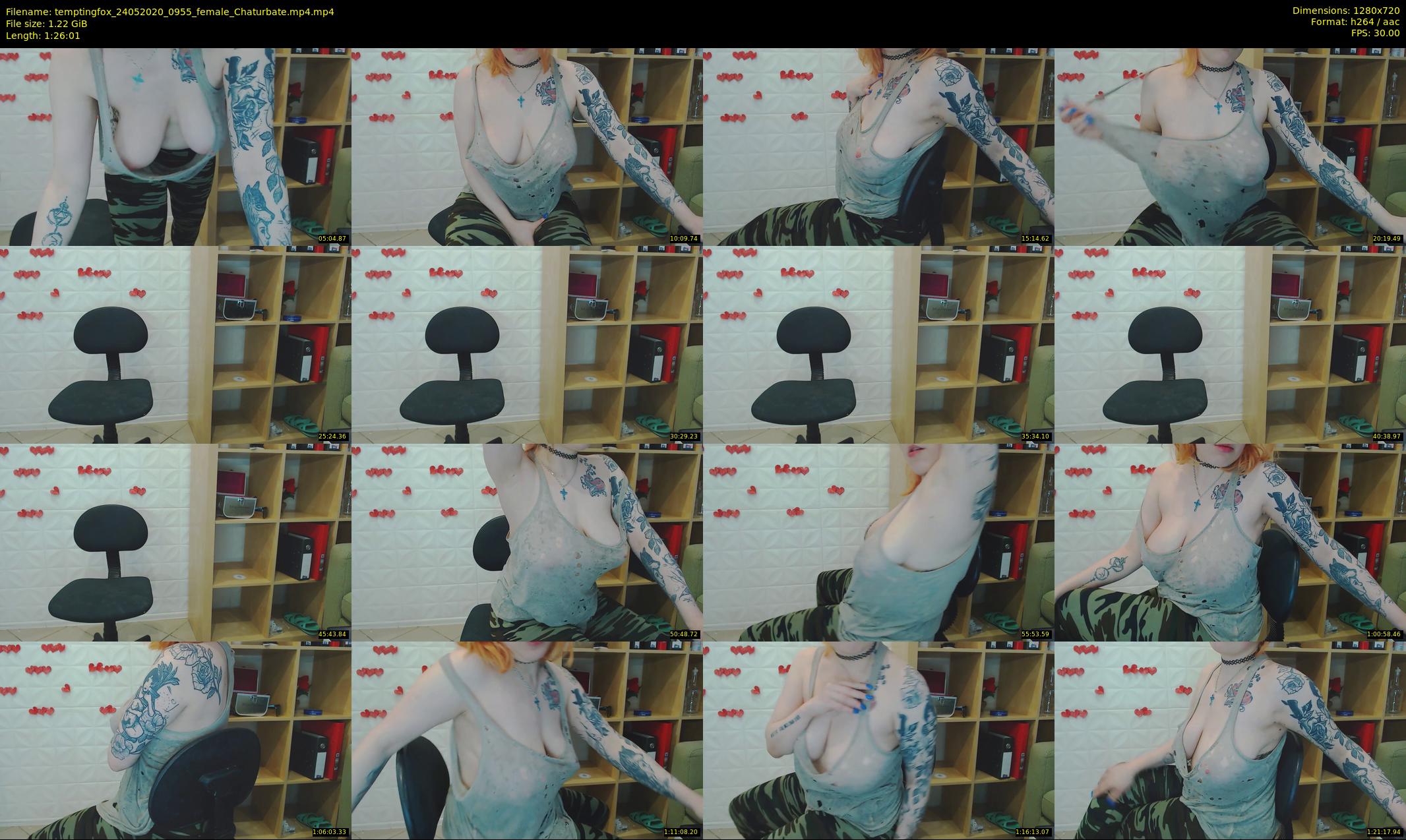 temptingfox — 87 minute Chaturbate female cam show recording, 720p, May 24, 2020