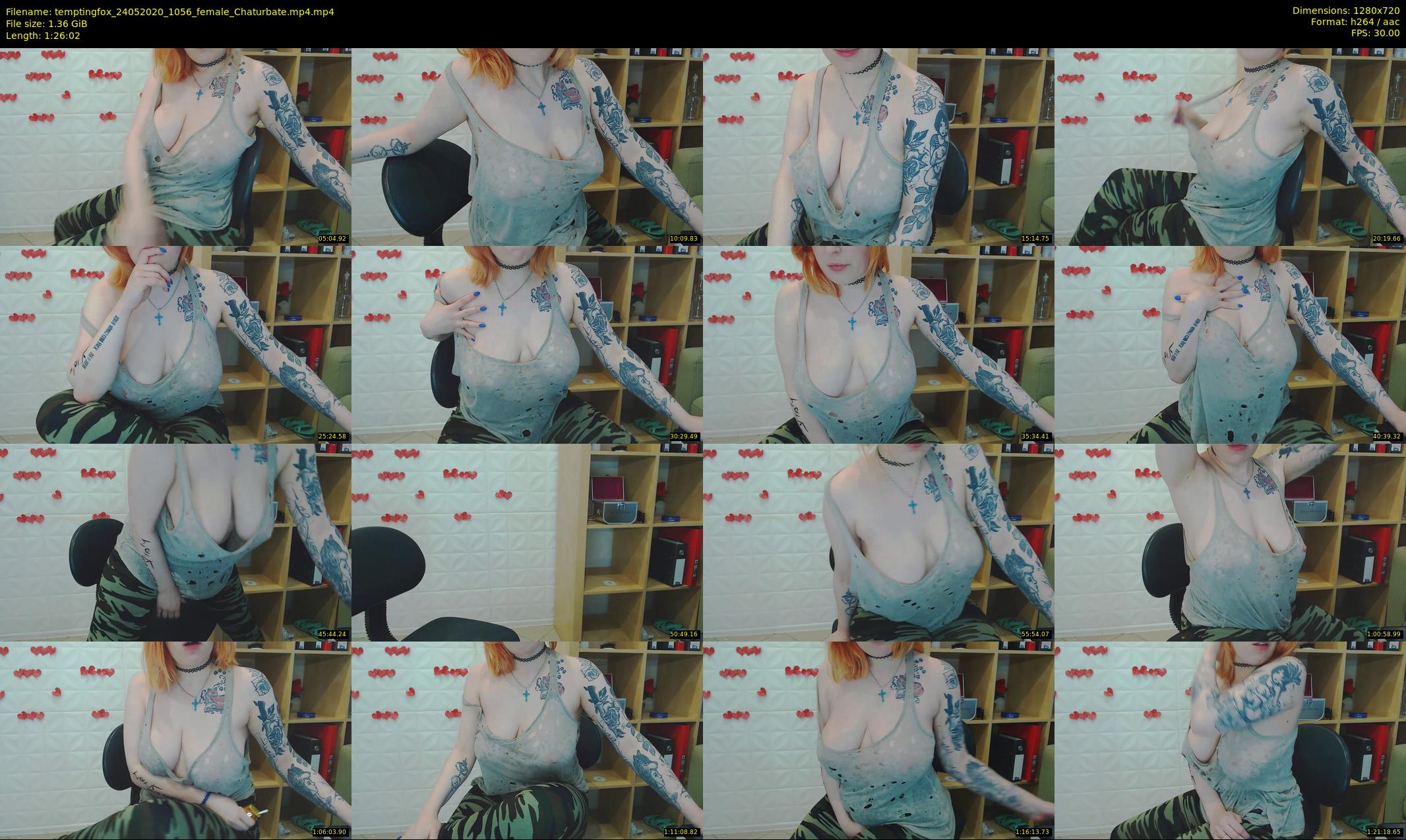 temptingfox — 87 minute Chaturbate female cam show recording, 720p, May 24, 2020