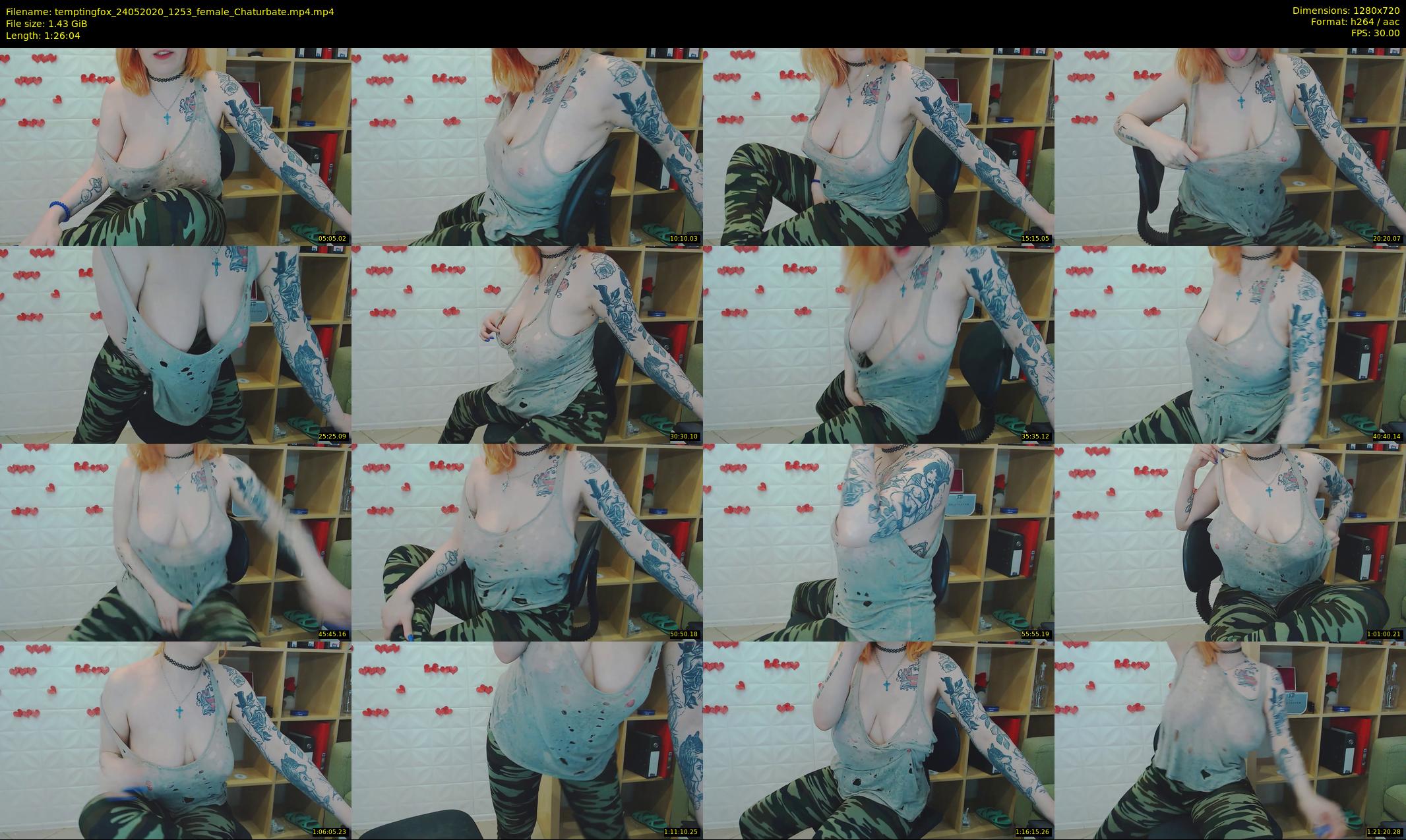 temptingfox — 87 minute Chaturbate female cam show recording, 720p, May 24, 2020