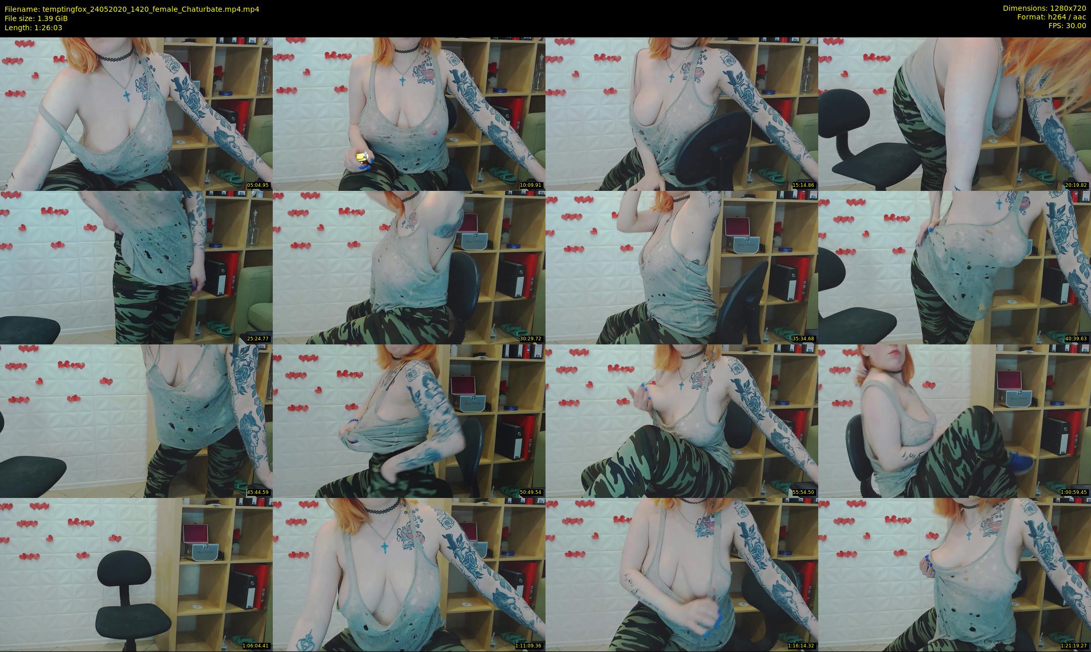 temptingfox — 87 minute Chaturbate female cam show recording, 720p, May 24, 2020