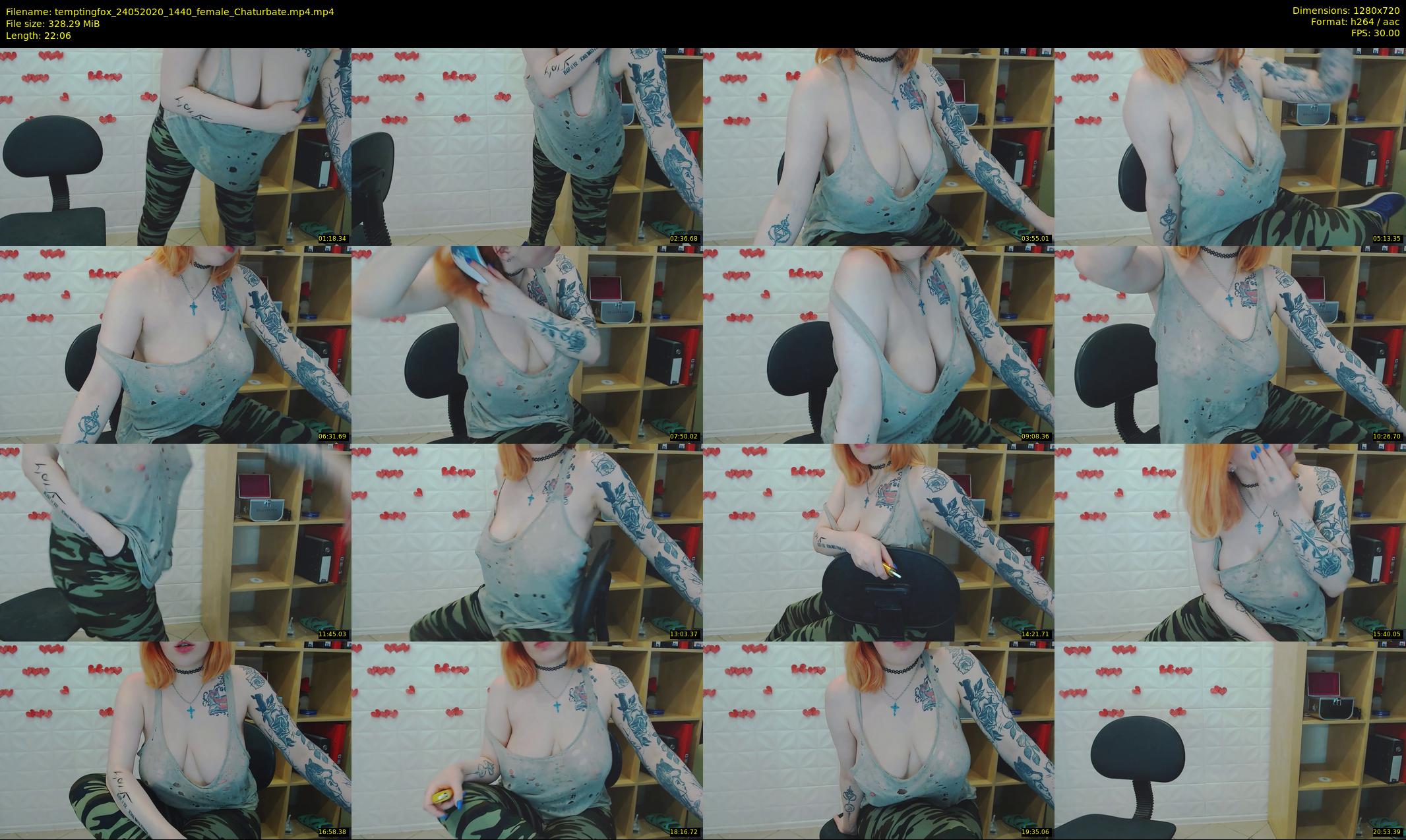 temptingfox — 23 minute Chaturbate female cam show recording, 720p, May 24, 2020