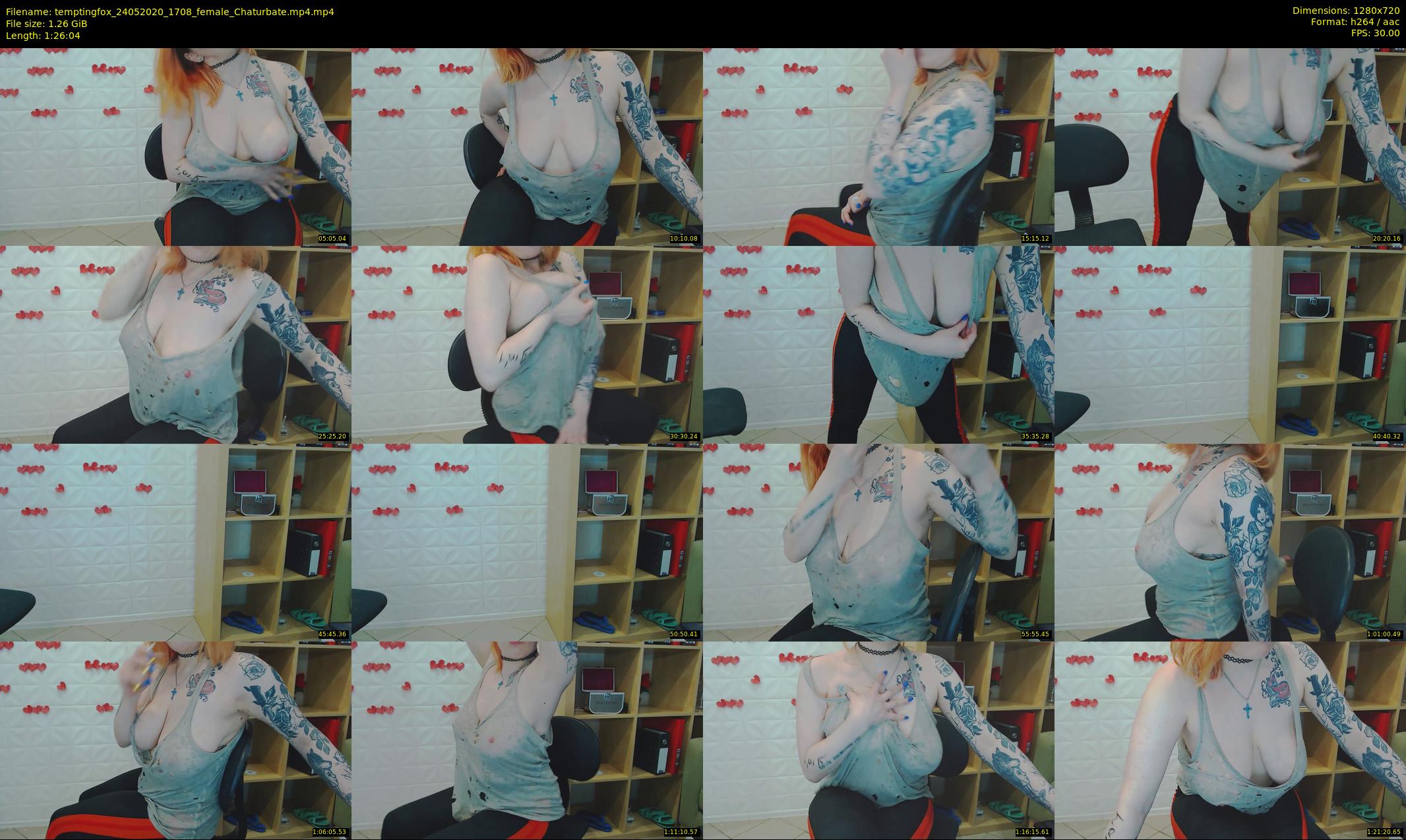 temptingfox — 87 minute Chaturbate female cam show recording, 720p, May 24, 2020