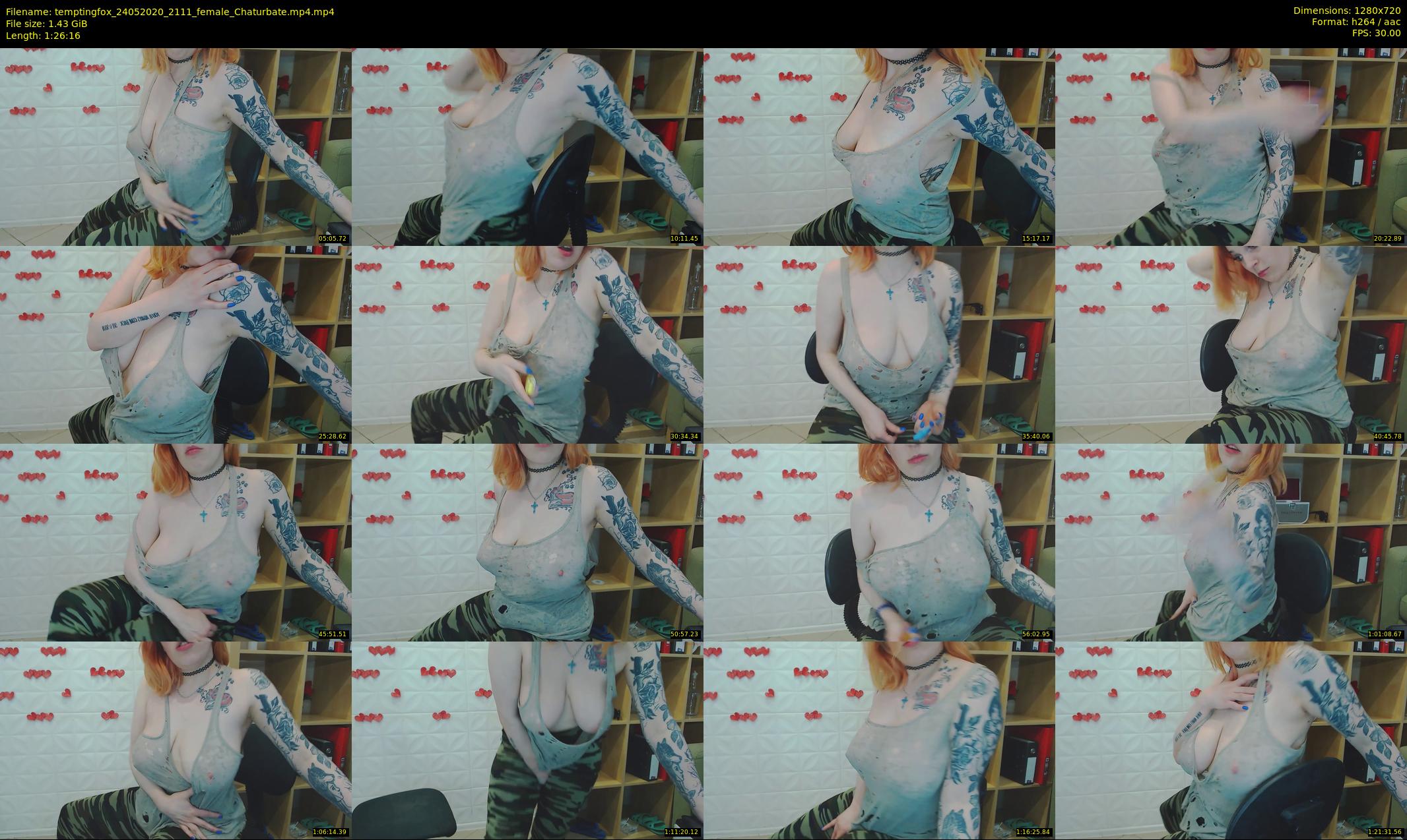 temptingfox — 87 minute Chaturbate female cam show recording, 720p, May 24, 2020