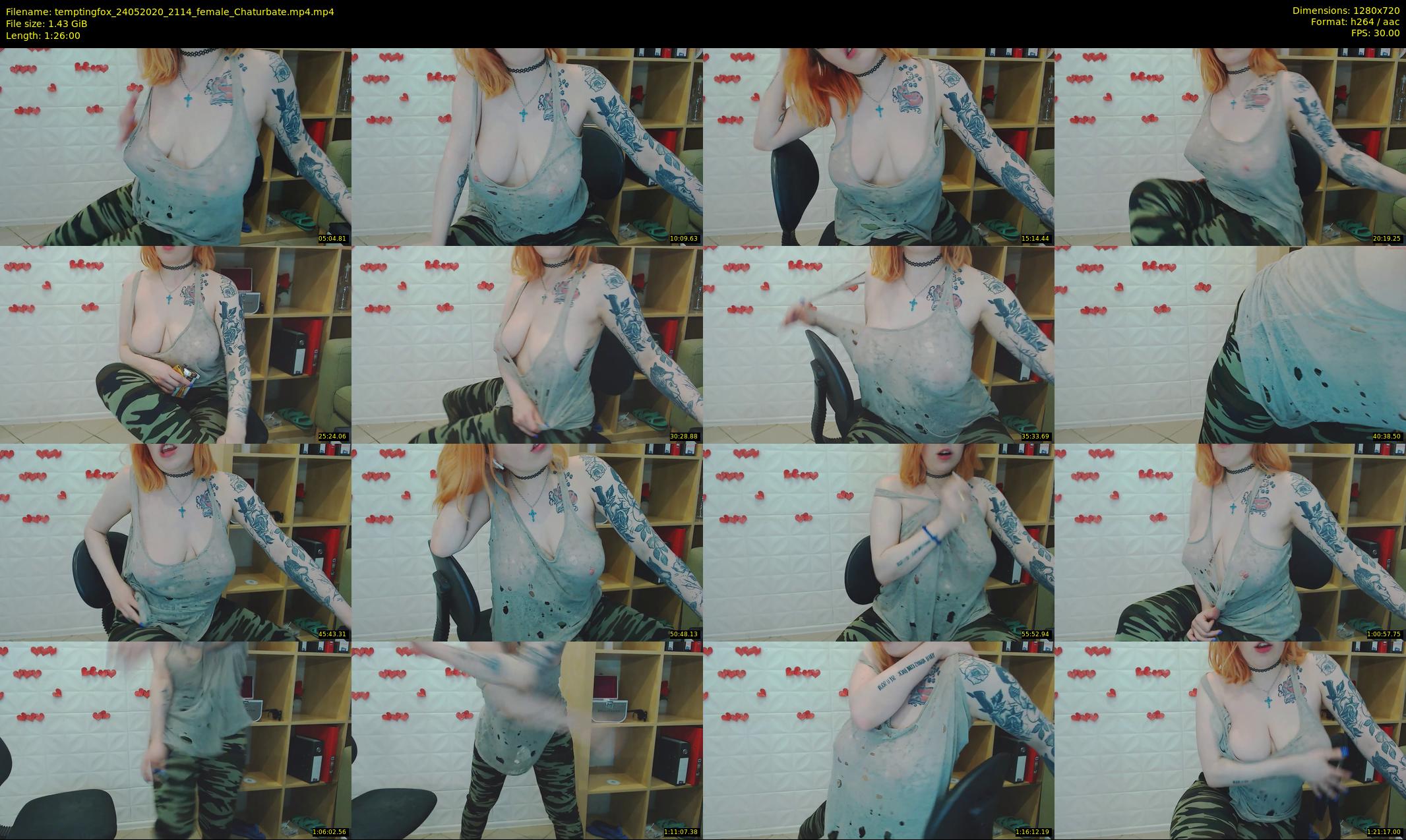 temptingfox — 86 minute Chaturbate female cam show recording, 720p, May 24, 2020