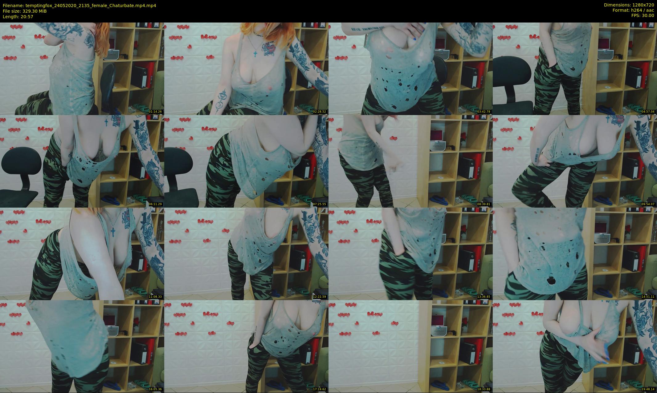 temptingfox — 21 minute Chaturbate female cam show recording, 720p, May 24, 2020