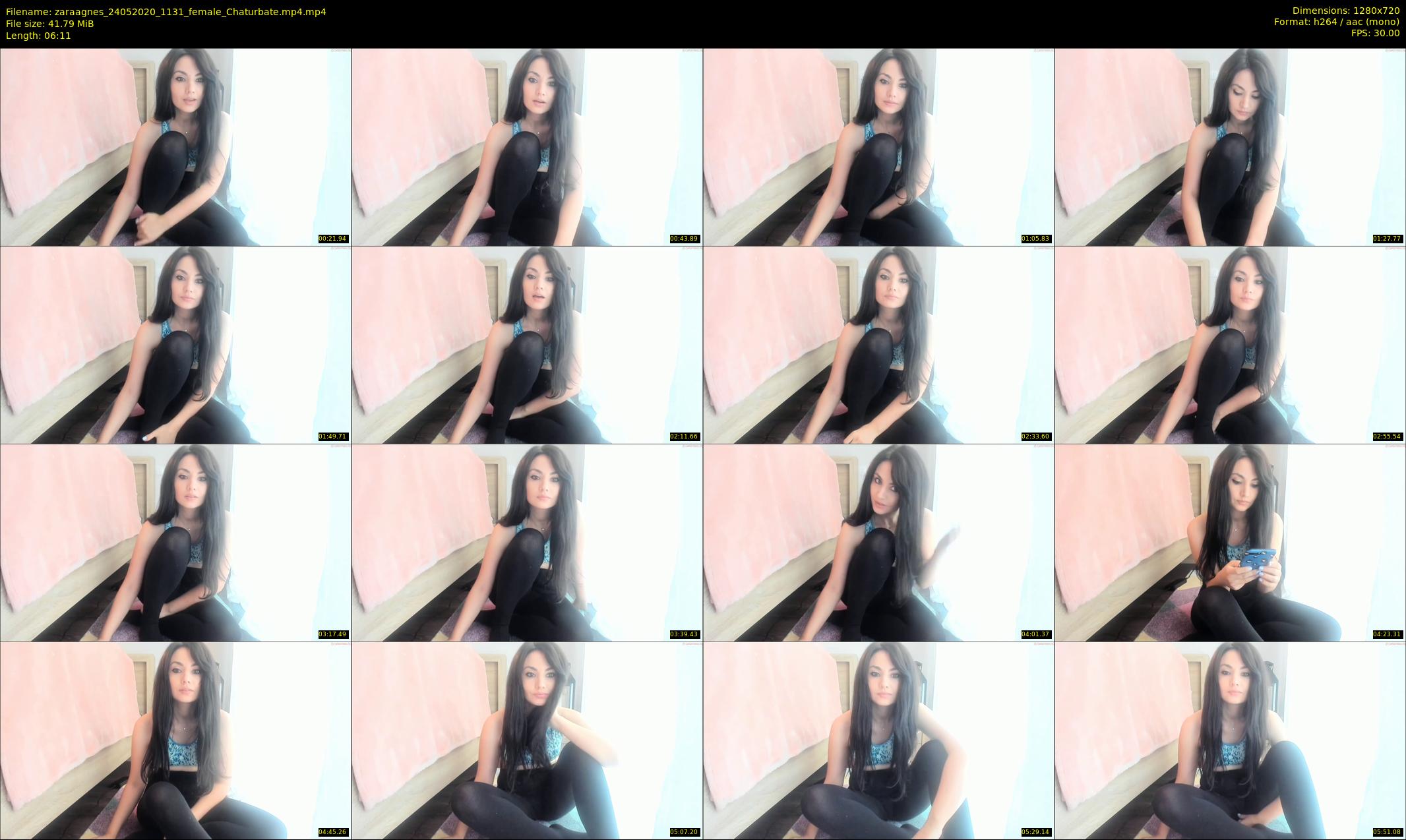 zaraagnes — 7 minute Chaturbate female cam show recording, 720p, May 24, 2020