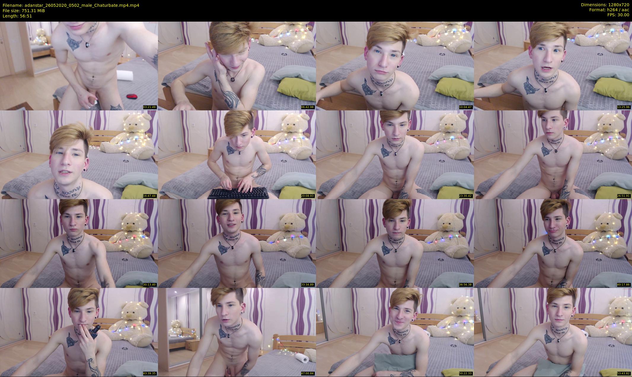 adanstar — 57 minute Chaturbate male cam show recording, 720p, May 26, 2020