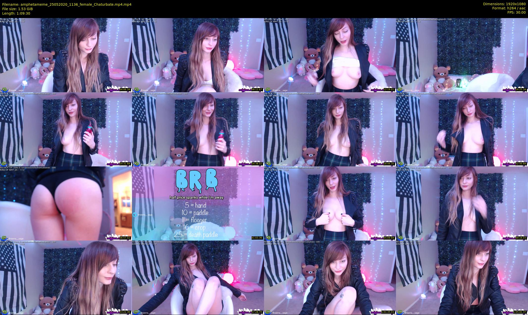 amphetameme — 70 minute Chaturbate female cam show recording, 1080p, May 25, 2020