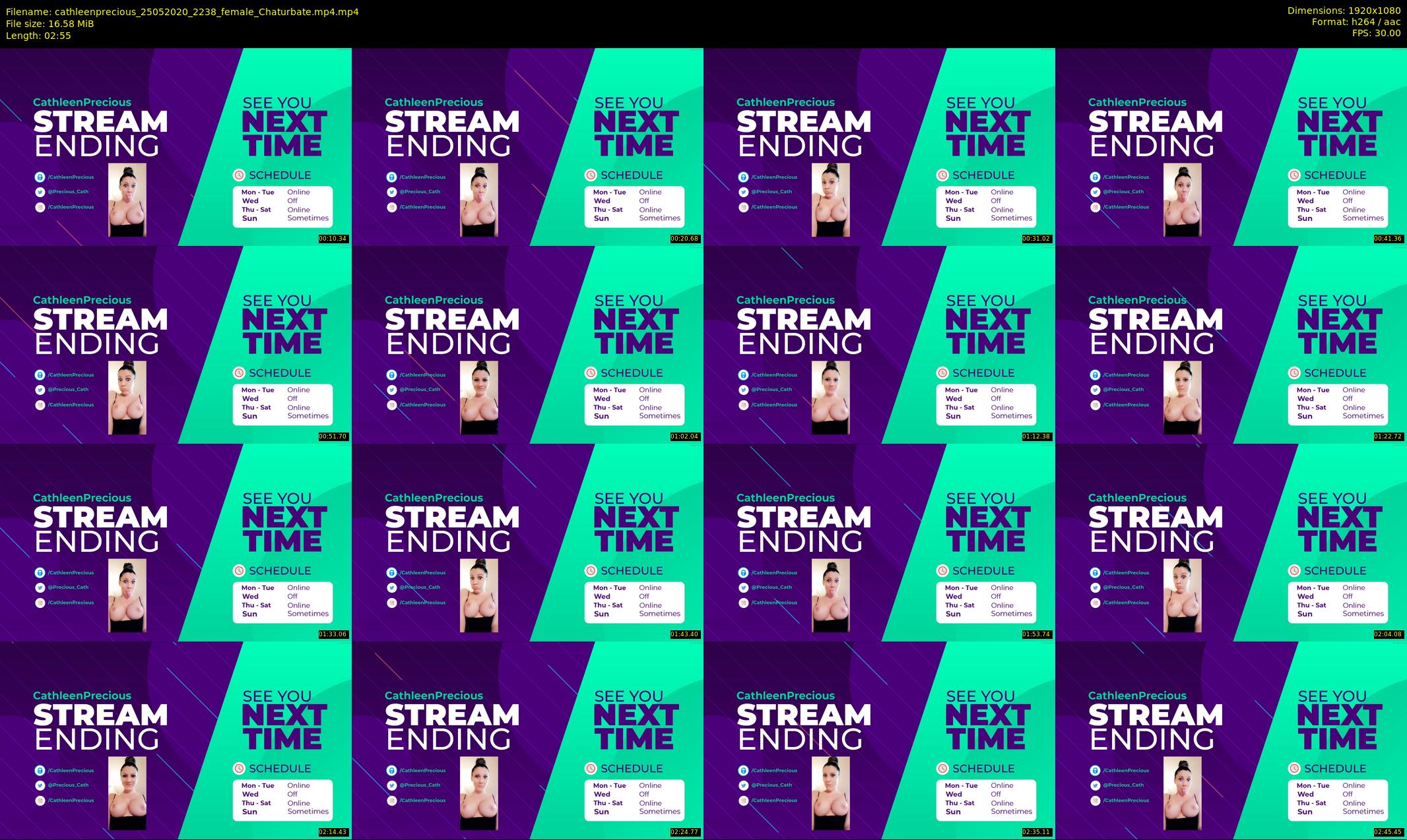 cathleenprecious — 3 minute Chaturbate female cam show recording, 1080p, May 25, 2020