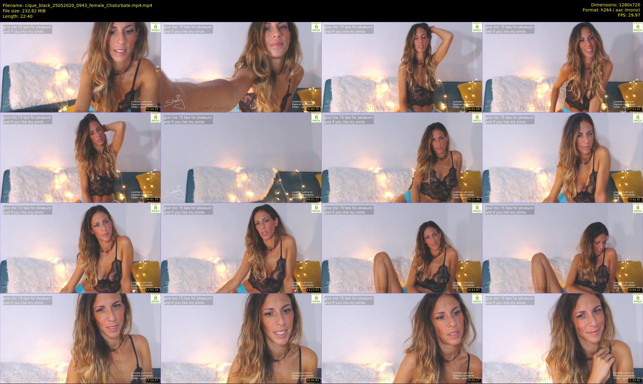 cique_black — 23 minute Chaturbate female cam show recording, 720p, May 25, 2020