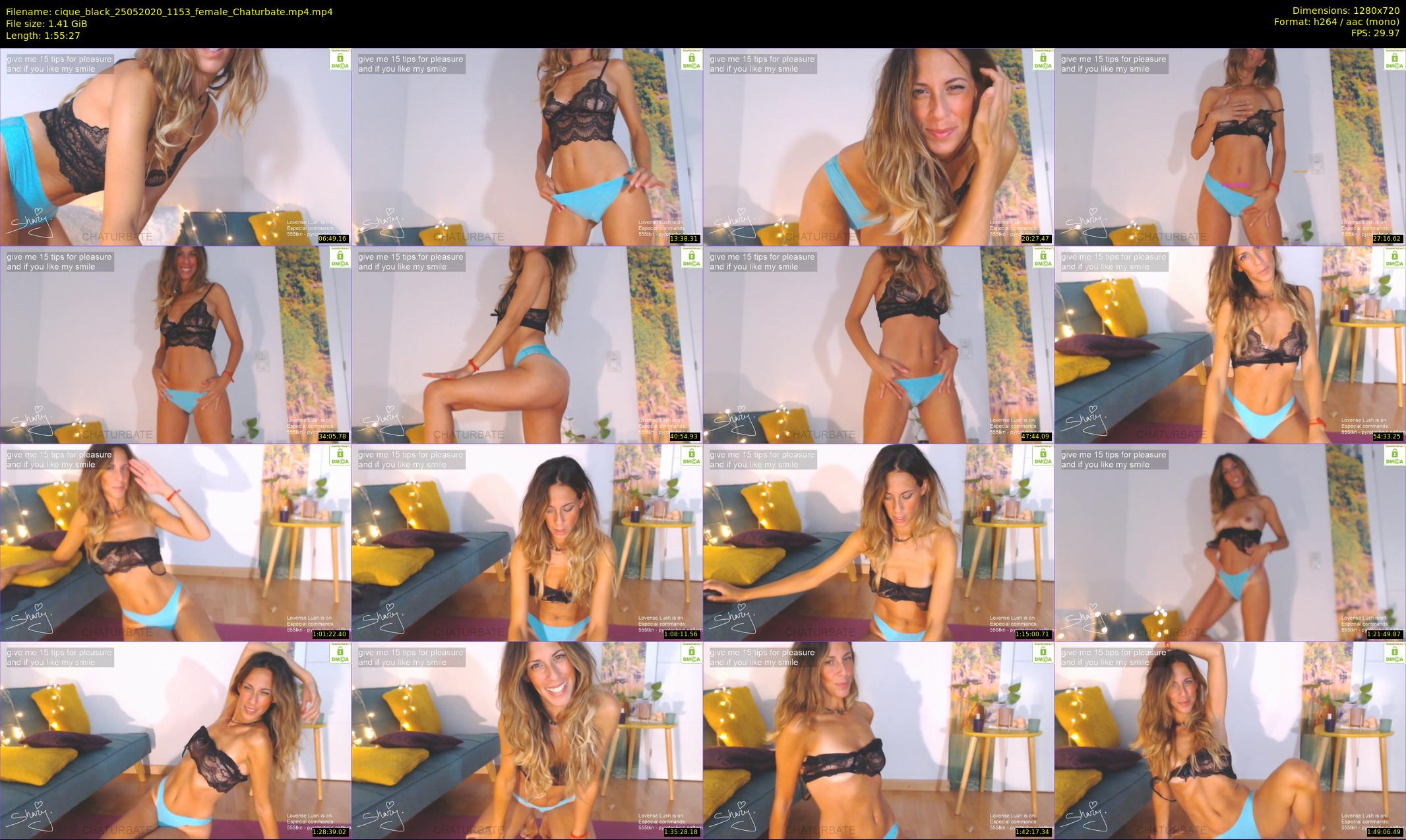 cique_black — 116 minute Chaturbate female cam show recording, 720p, May 25, 2020