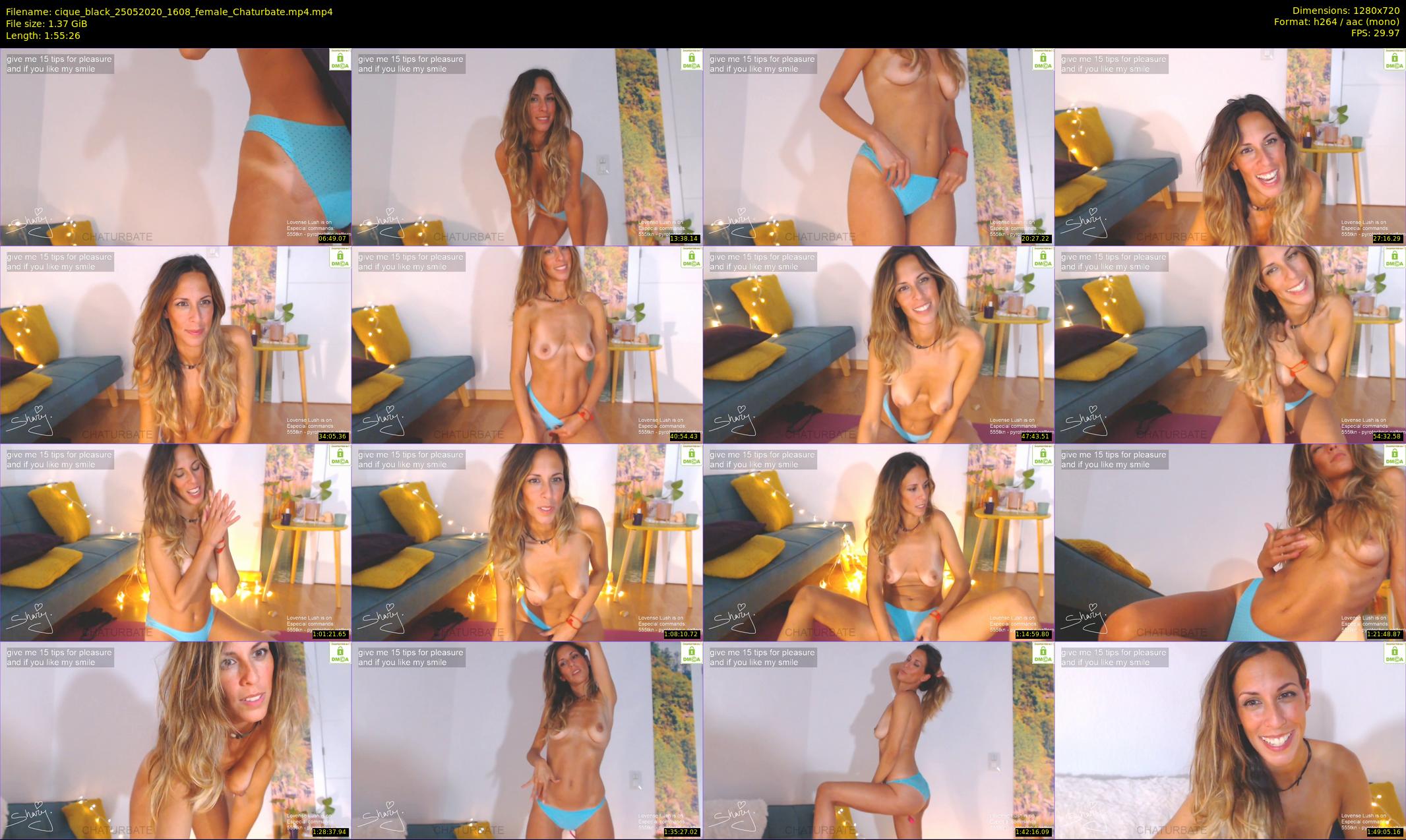cique_black — 116 minute Chaturbate female cam show recording, 720p, May 25, 2020