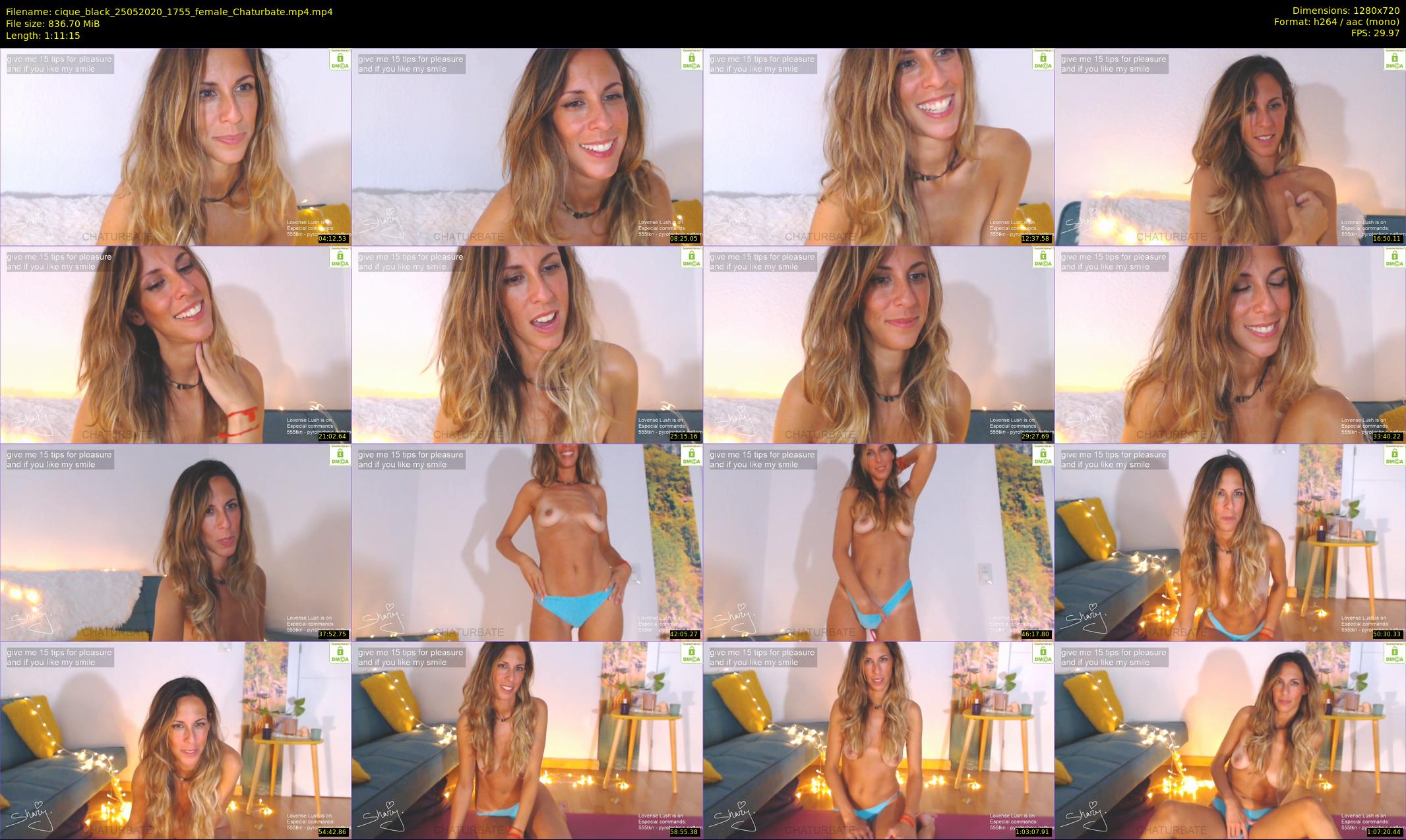 cique_black — 72 minute Chaturbate female cam show recording, 720p, May 25, 2020
