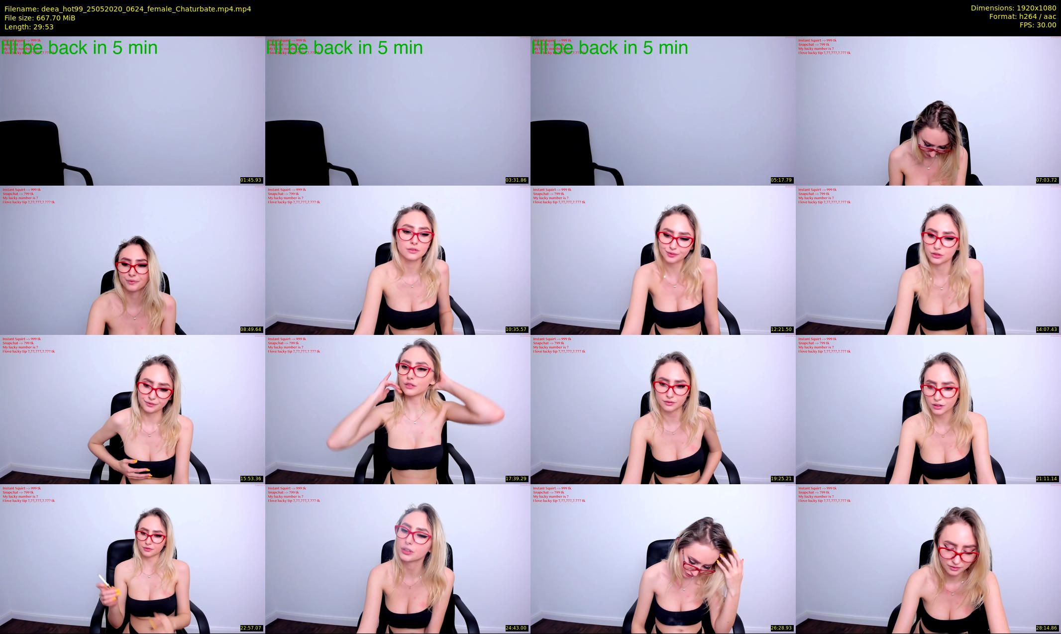deea_hot99 — 30 minute Chaturbate female cam show recording, 1080p, May 25, 2020
