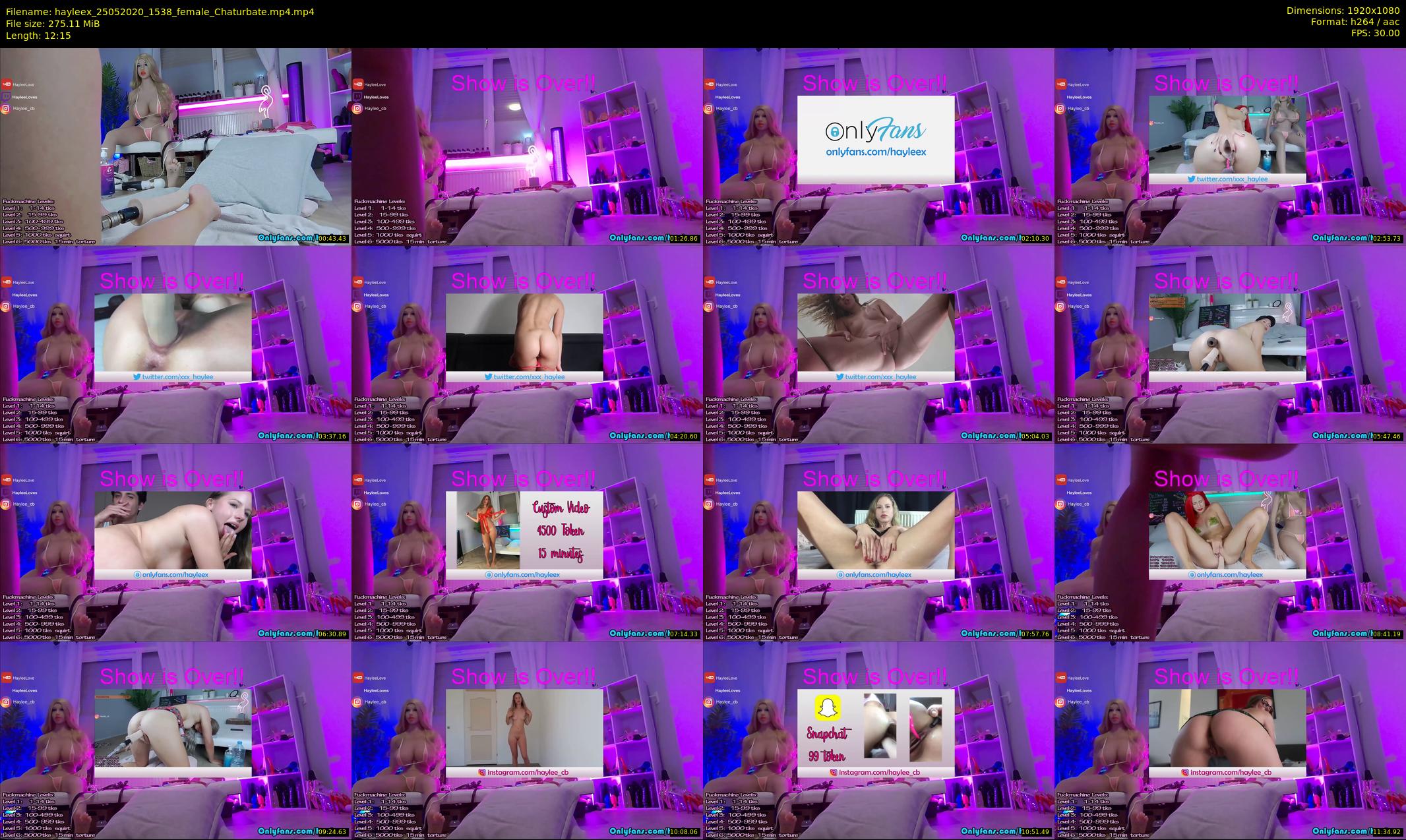 hayleex — 13 minute Chaturbate female cam show recording, 1080p, May 25, 2020