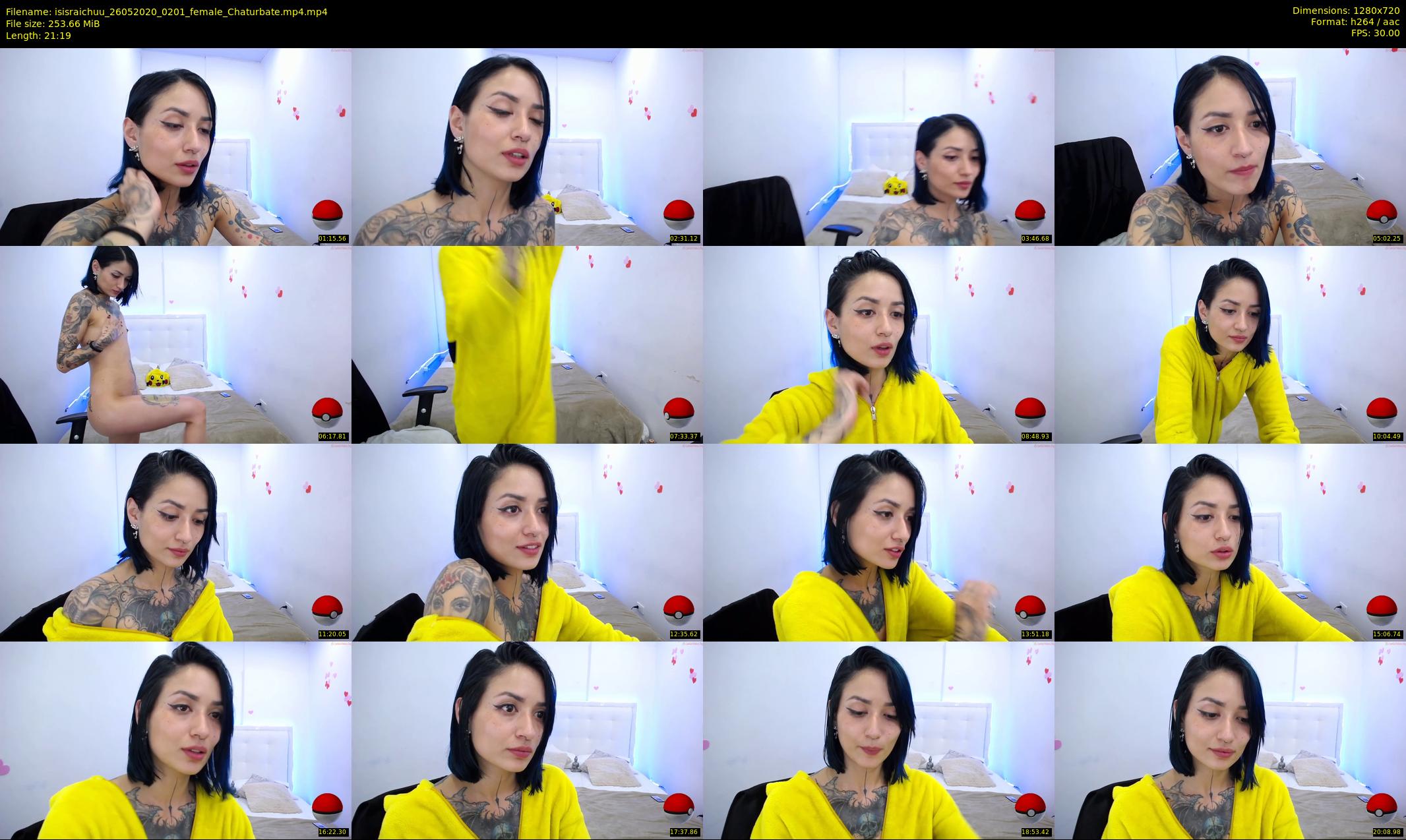 isisraichuu — 22 minute Chaturbate female cam show recording, 720p, May 26, 2020