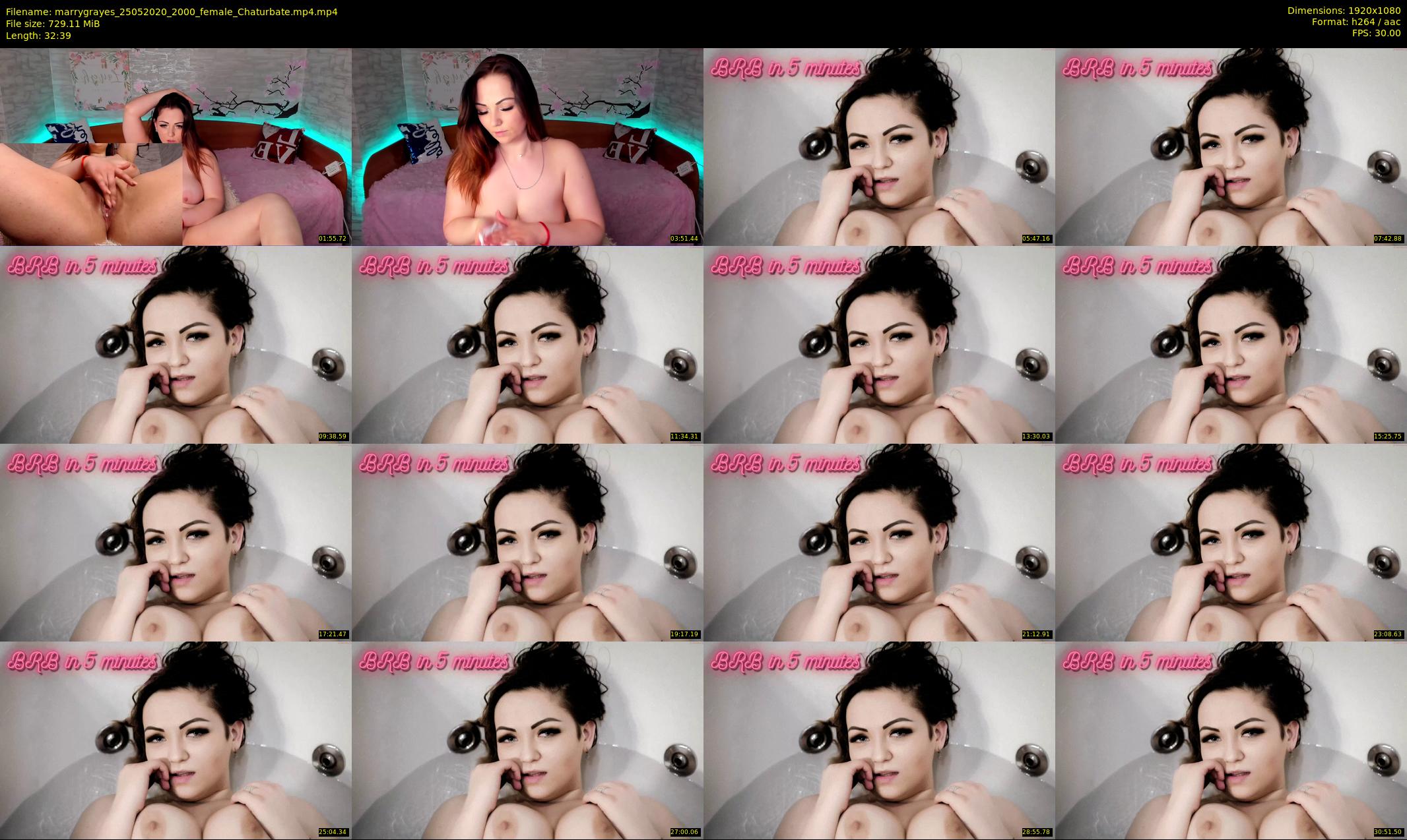 marrygrayes — 33 minute Chaturbate female cam show recording, 1080p, May 25, 2020