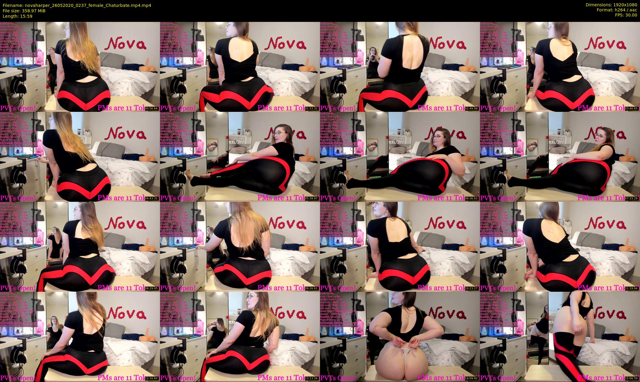 novaharper — 16 minute Chaturbate female cam show recording, 1080p, May 26, 2020