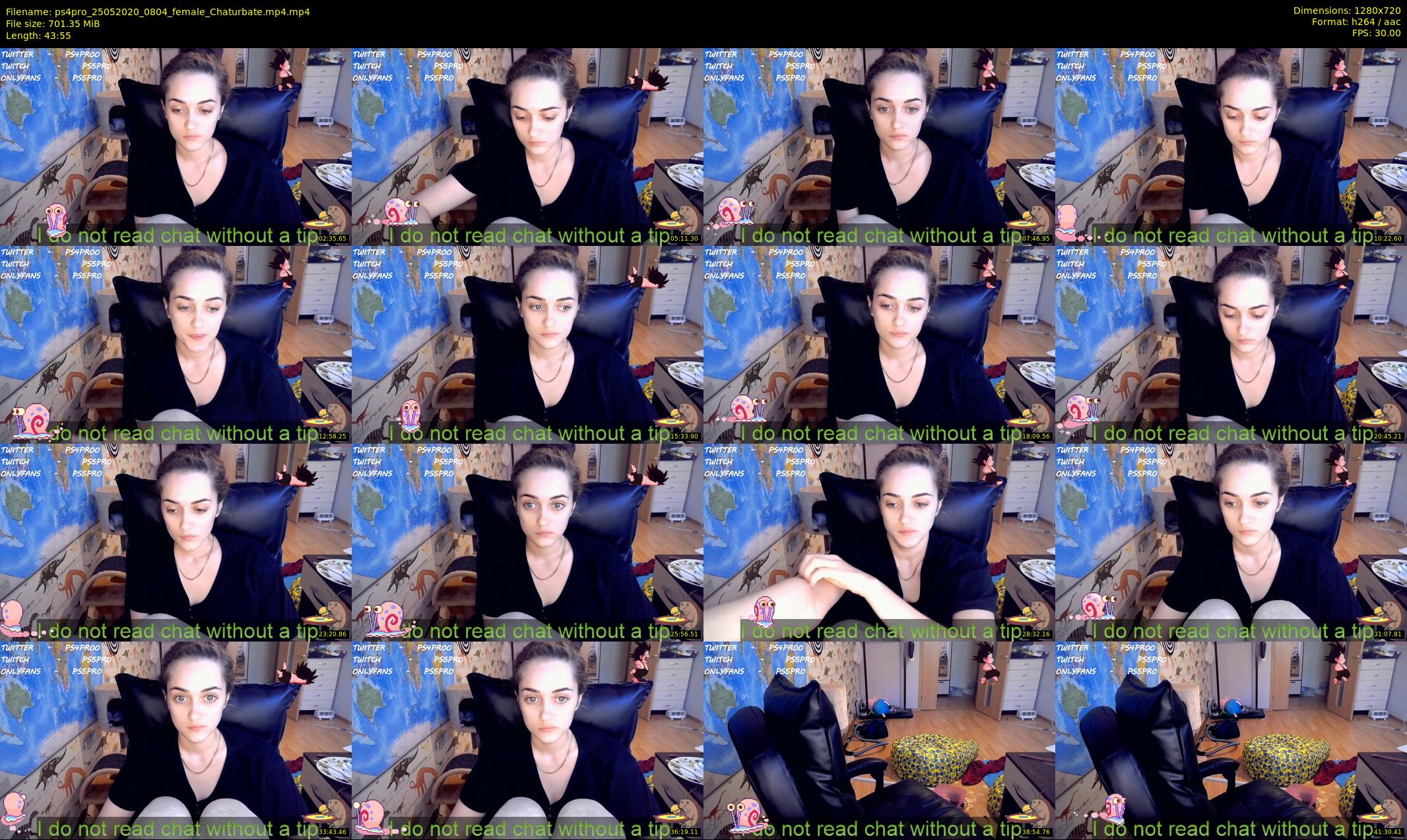 ps4pro — 44 minute Chaturbate female cam show recording, 720p, May 25, 2020