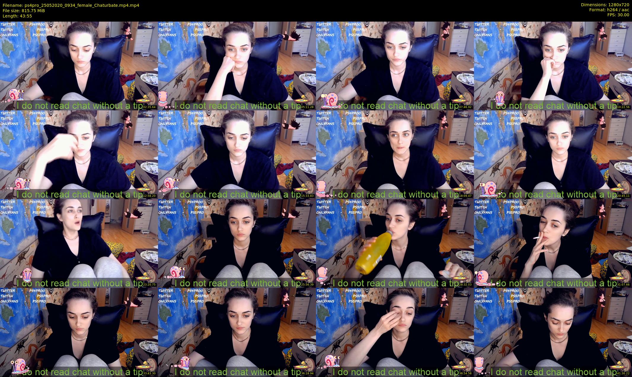 ps4pro — 44 minute Chaturbate female cam show recording, 720p, May 25, 2020